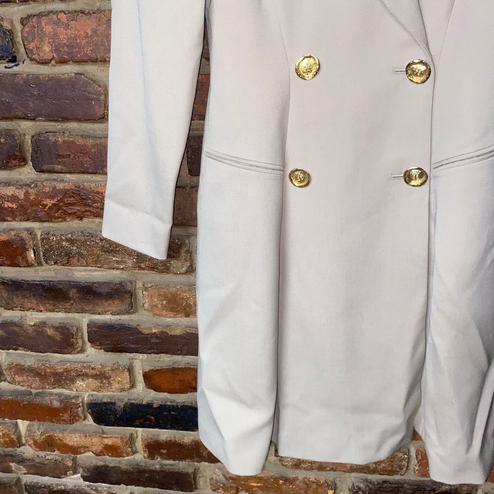 Other NWT Tahari Vintage Beige Wool Double Breasted Trench Coat 2 Size XS / US 0-2 / IT 36-38 - 4 Thumbnail