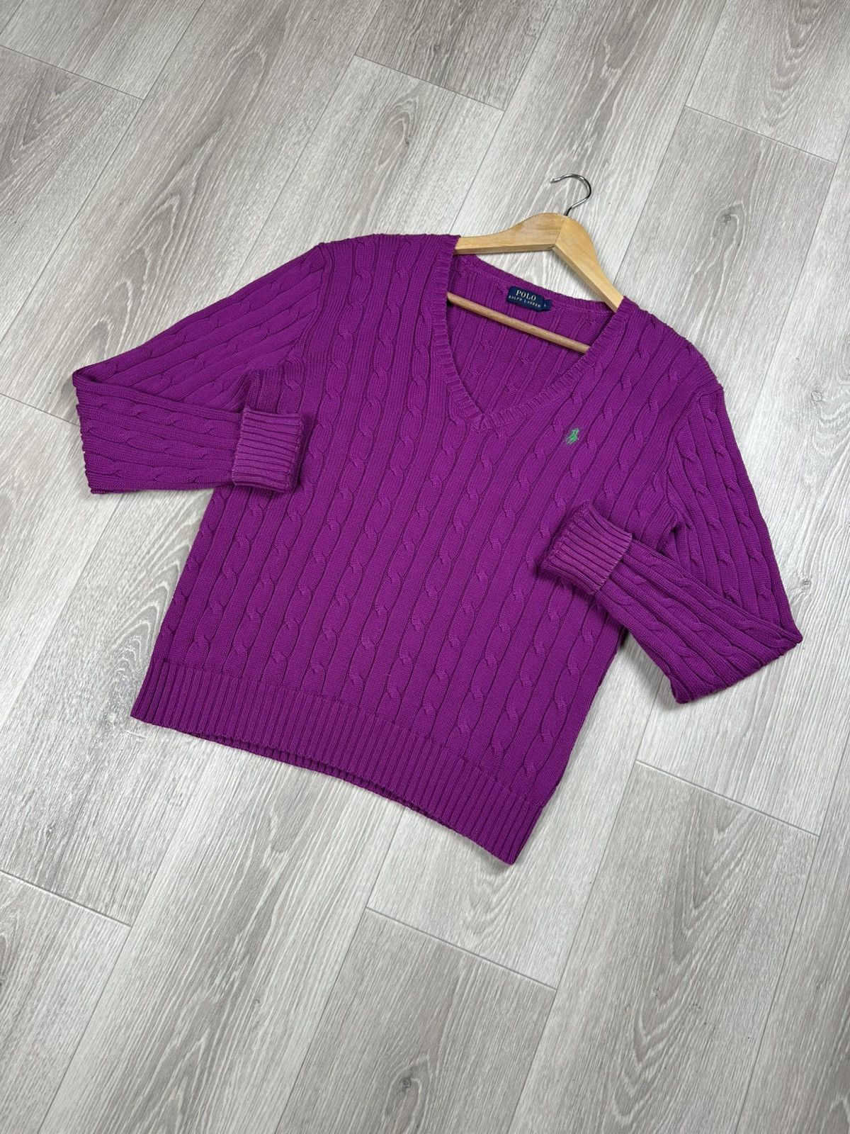 Polo Ralph Lauren × Ralph Lauren × Vintage Polo Ralph Lauren Knit V-neck Sweater Women’s Size L Size L / US 10 / IT 46 - 3 Thumbnail