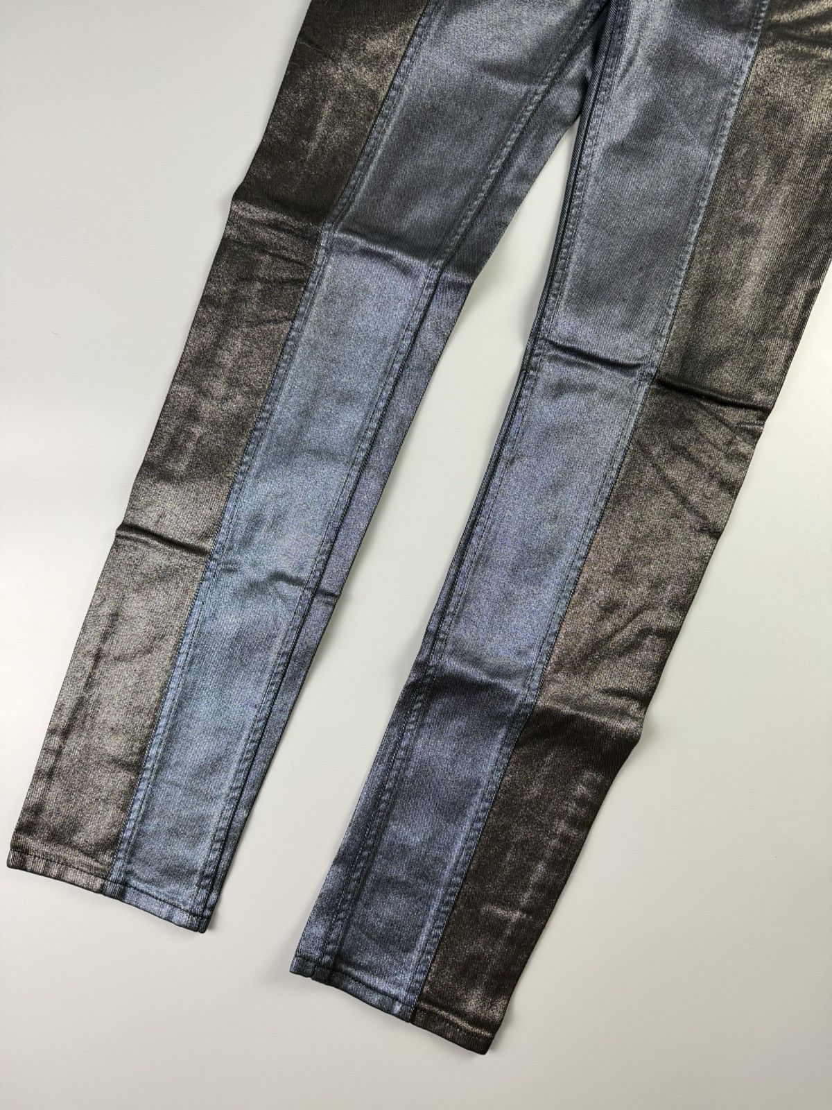 Gucci Gucci 2009 Metallic Blue Corduroy Panel Pants Size 30" / US 8 / IT 44 - 5 Thumbnail