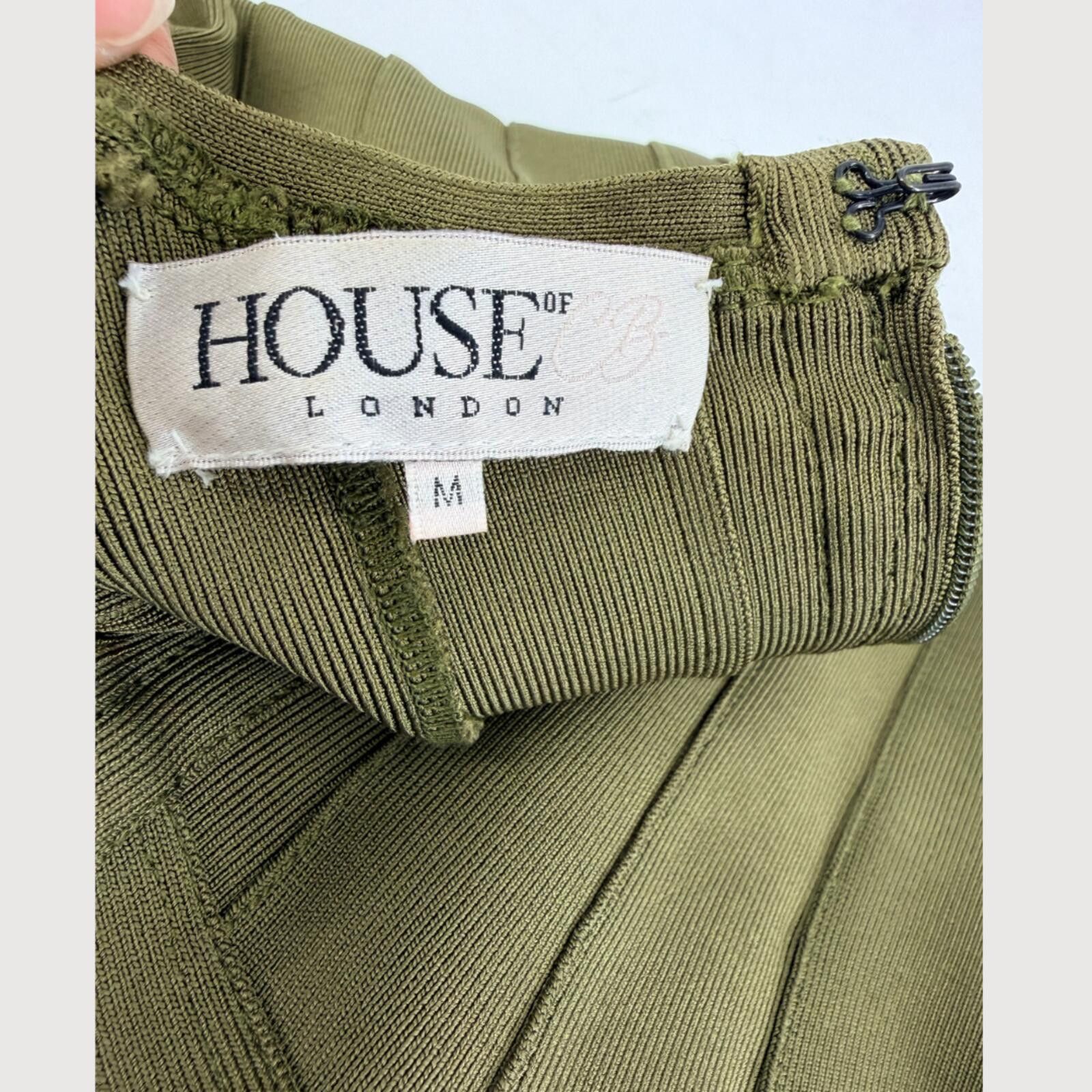 Other House of CB Shula Olive Bandage Midi Dress M Size M / US 6-8 / IT 42-44 - 4 Thumbnail