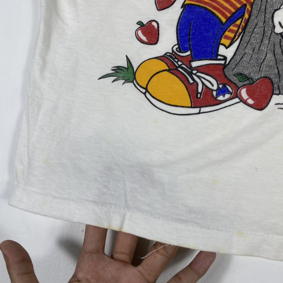 Mickey Mouse × Vintage Vintage 80's MICKEY & MINNIE I Love You Cartoon Graphic Tee Size US L / EU 52-54 / 3 - 4 Thumbnail