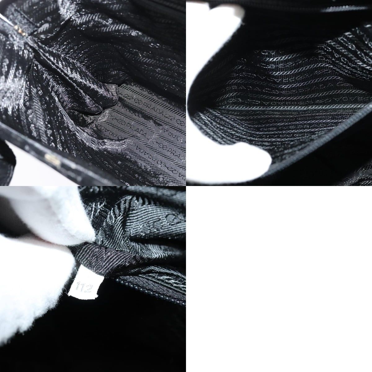 Prada PRADA Hand Bag Velor Black Silver Size ONE SIZE - 12 Thumbnail