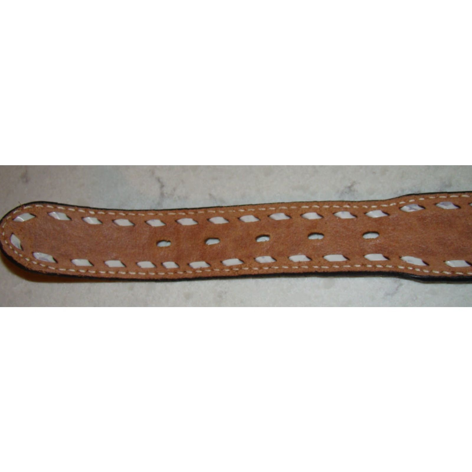 Vintage VINTAGE Tex-Made Belt Mens 38" Tooled Leather Black Brown Cowboy Rodeo Western Belt Size 38 - 6 Thumbnail