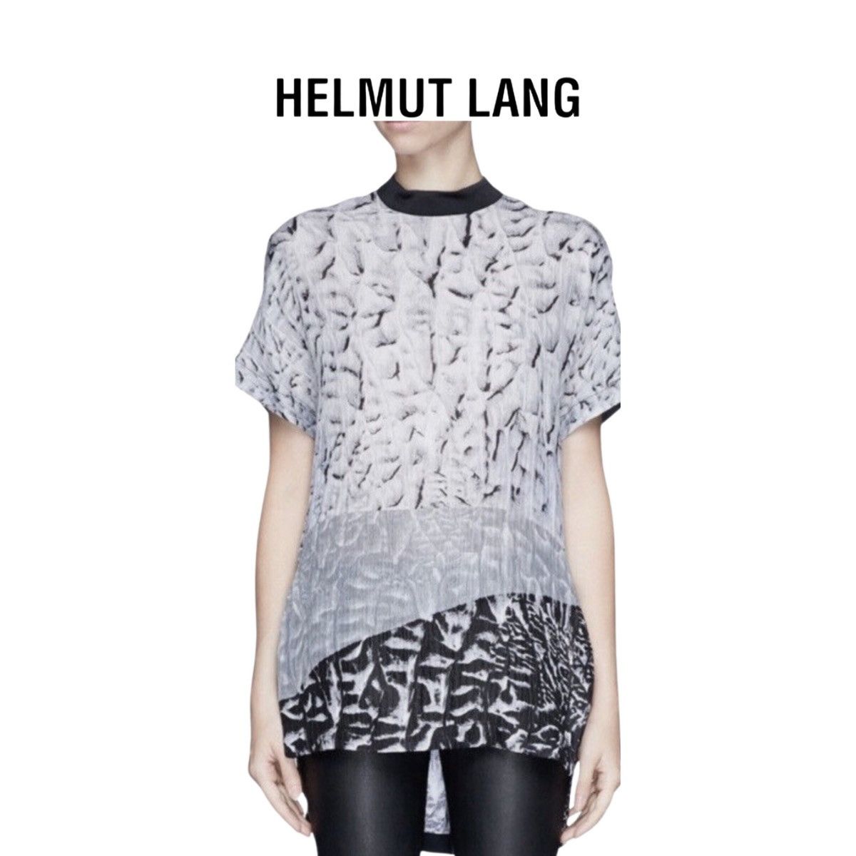 Helmut Lang HELMUT LANG | Crinkled blouse | Size Medium Size M / US 6-8 / IT 42-44 - 3 Thumbnail