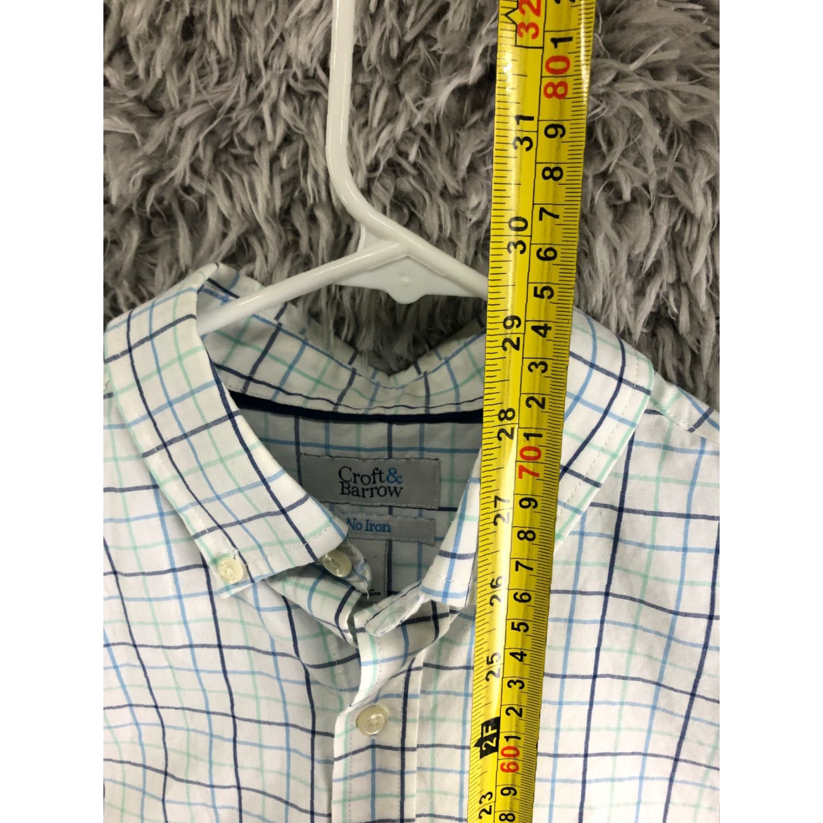 Croft & Barrow Croft & Barrow Mens Size S White Striped Long Sleeve Button Down Collar Shirt Size US S / EU 44-46 / 1 - 6 Thumbnail