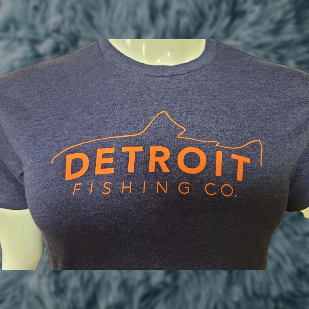 CO Fish Local Detroit Fishing Co T Shirt Small Blue Mens Short Sleeve Cotton Blend Logo Graphic Tee Size US S / EU 44-46 / 1 - 1 Thumbnail
