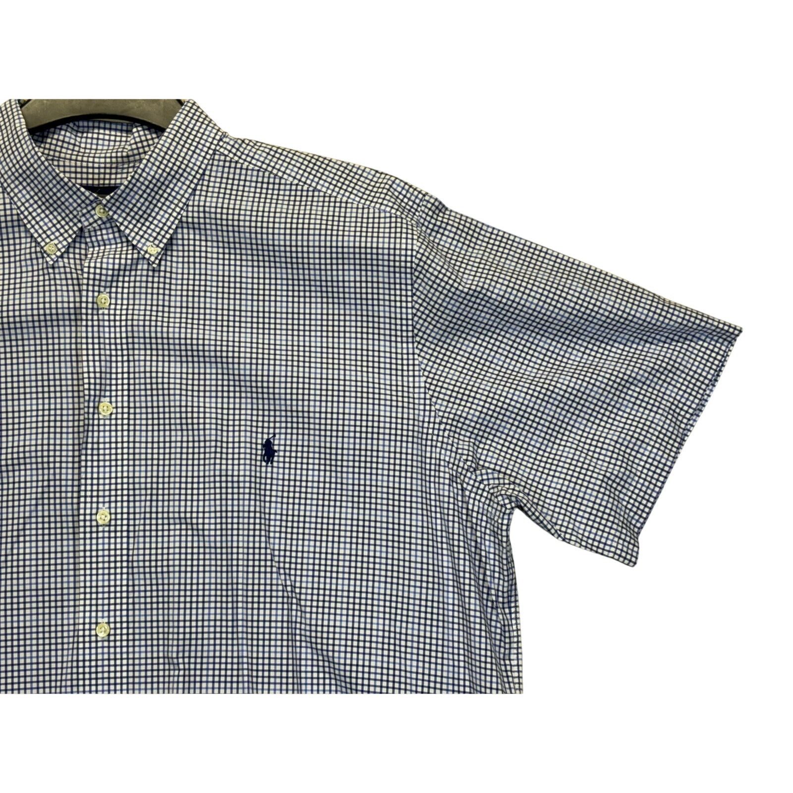 Polo Ralph Lauren Ralph Lauren Men’s 2XB Blue Plaid Short Sleeve Button Down Size US XXL / EU 58 / 5 - 13 Thumbnail