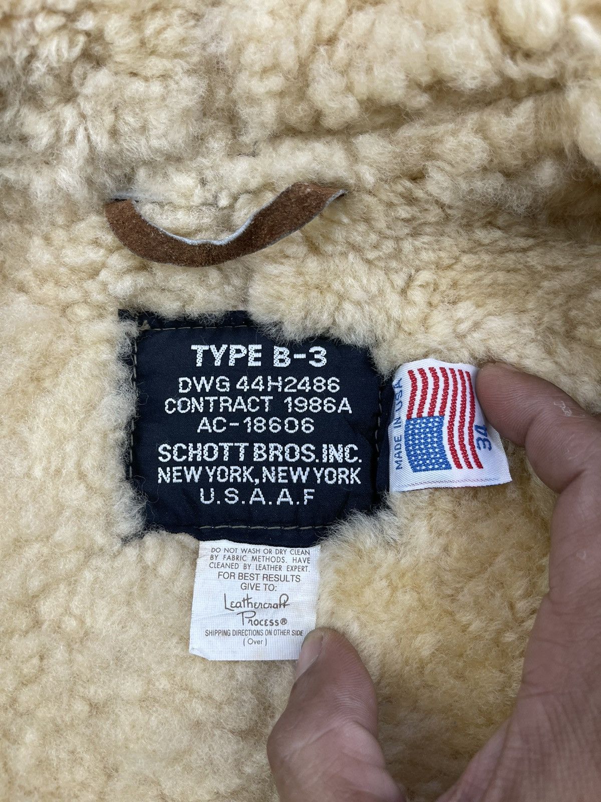Schott Vtg Schott USAAF Type B-3 Shearling Bombers Size US XXS / EU 40 - 17 Thumbnail