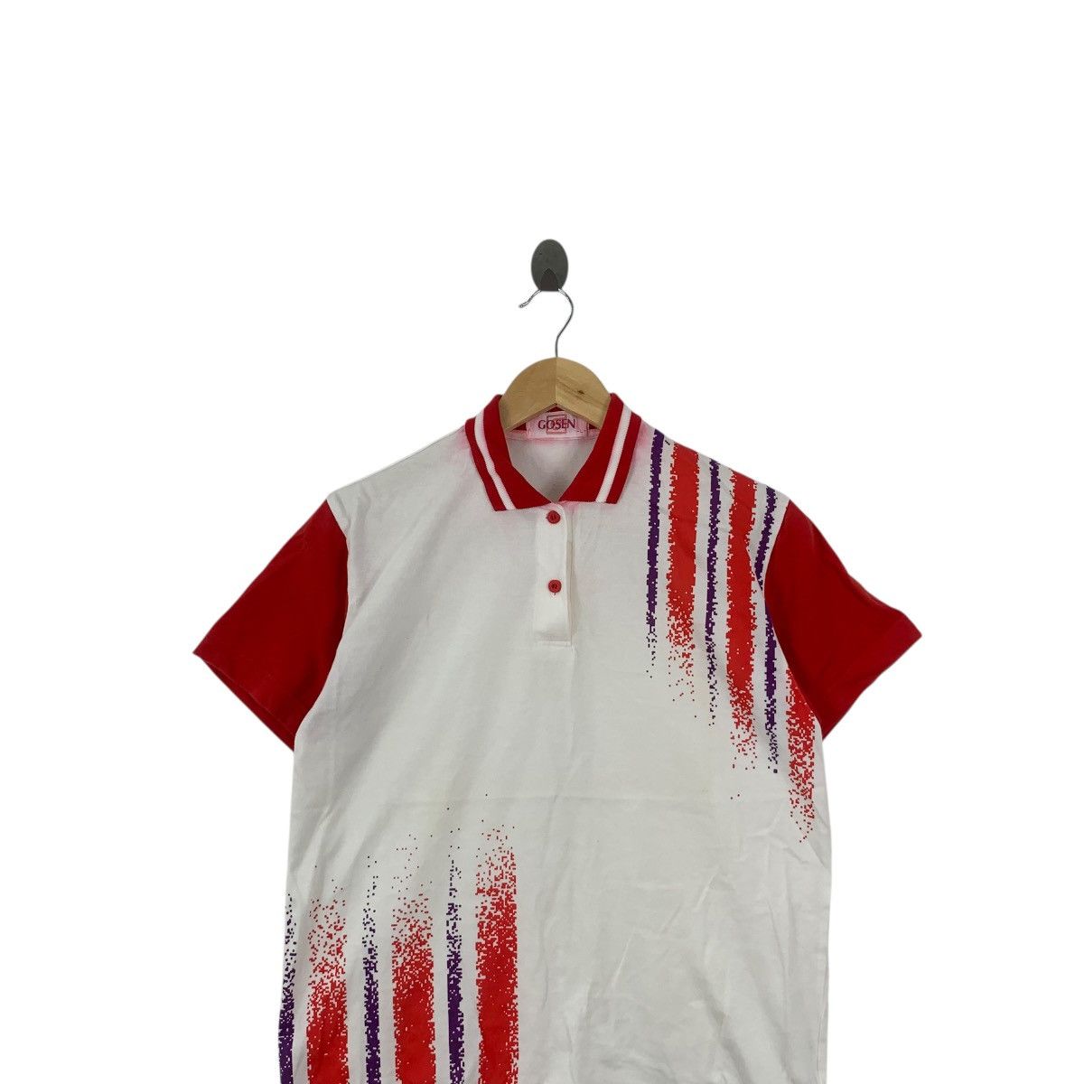 Vintage Vintage 90’ GOSEN JAPAN SPORTSWEAR Abstract Polo Tee Shirt Size US L / EU 52-54 / 3 - 2 Thumbnail