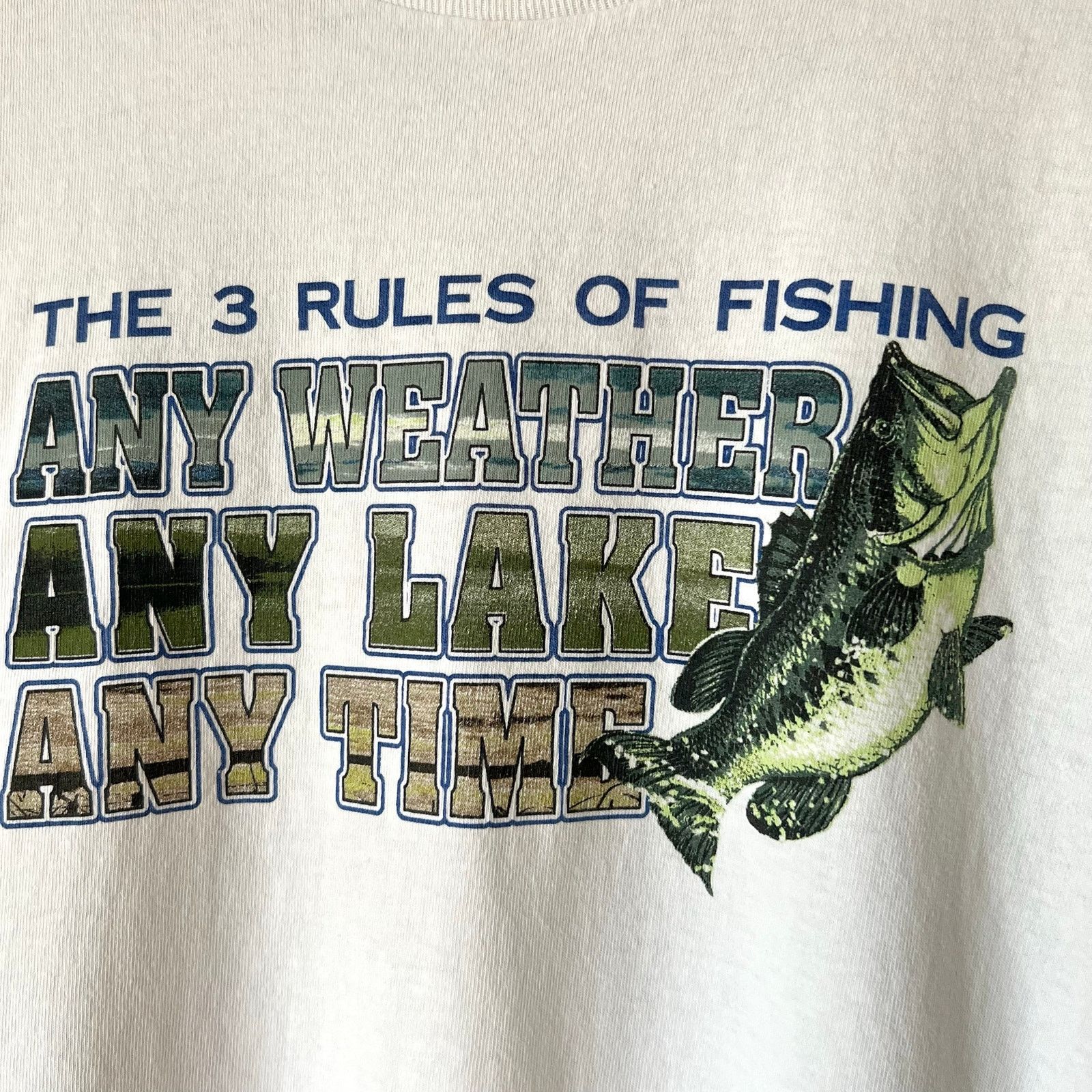 Woolrich Woolen Mills 90s Woolrich T-Shirt | 3 Rules of Fishing | USA Made | XL Size US XL / EU 56 / 4 - 3 Thumbnail