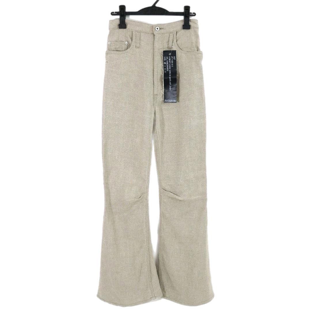 KOZABURO KOZABURO SS 2019 Heavy Linen Long 3D Boots Cut Jeans Size US 27 - 1 Thumbnail