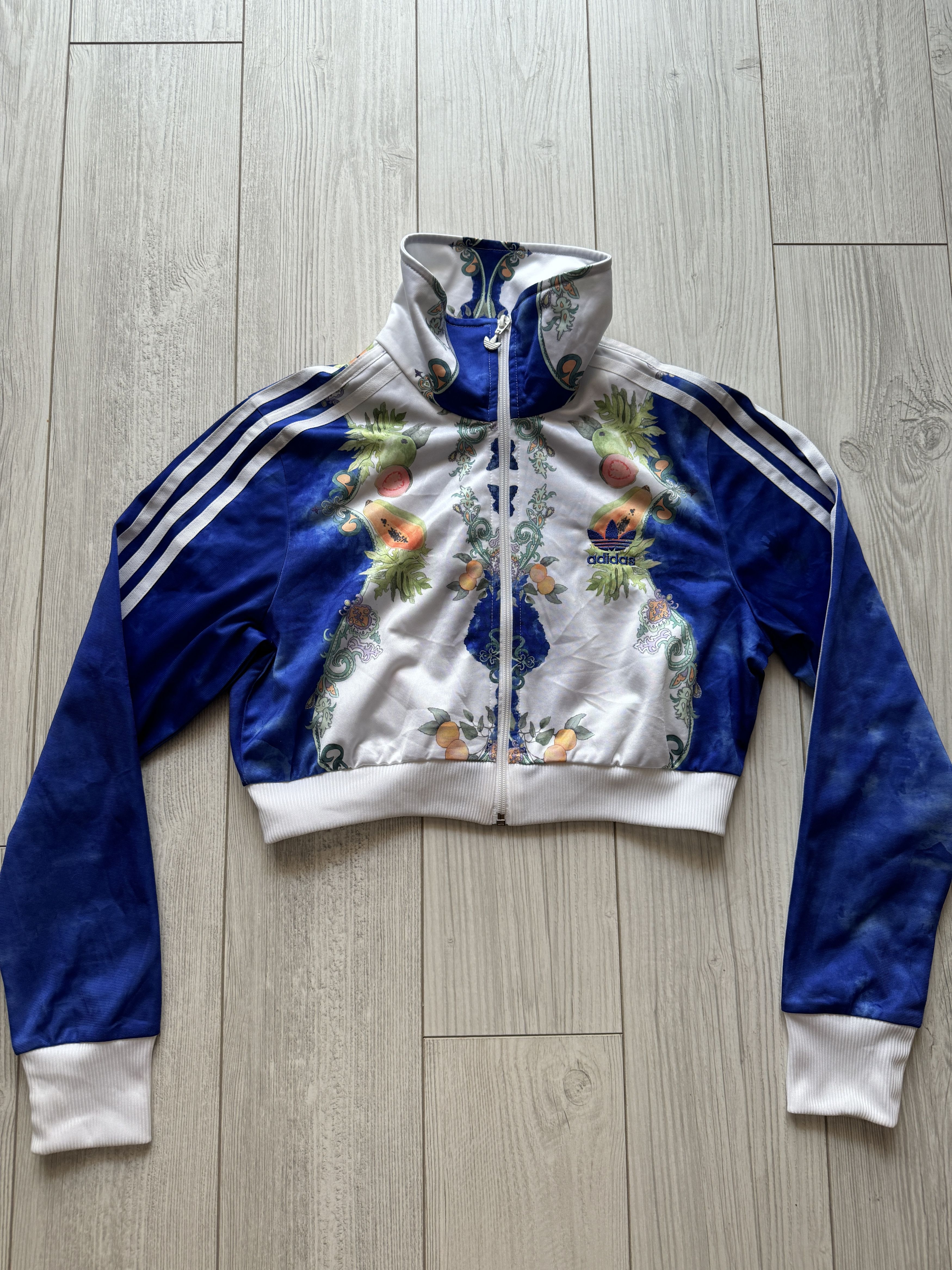 Adidas Adidas Firebird Cropped Jacket – Rare Brazil Fruit Floral Size S / US 4 / IT 40 - 5 Thumbnail