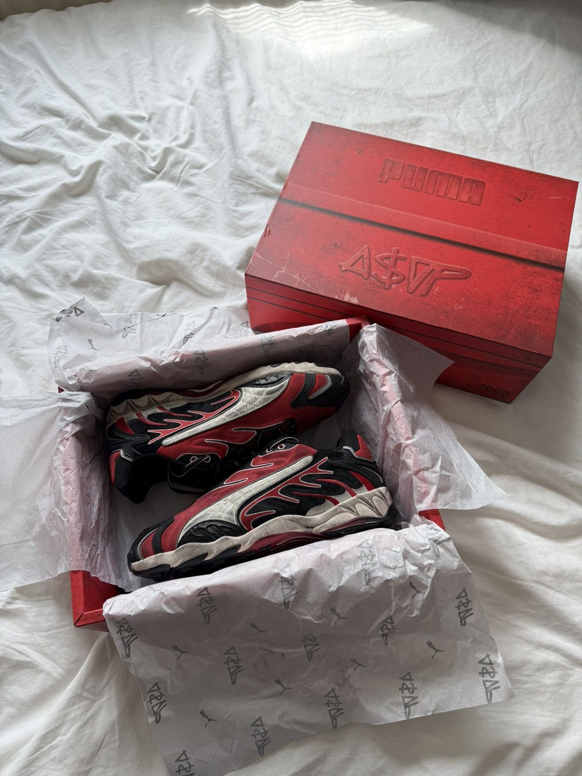 A$AP Rocky × Puma ASAP ROCKY PUMA INHALE DISTRESSED TRAINERS Size US 10 / EU 43 - 13 Thumbnail
