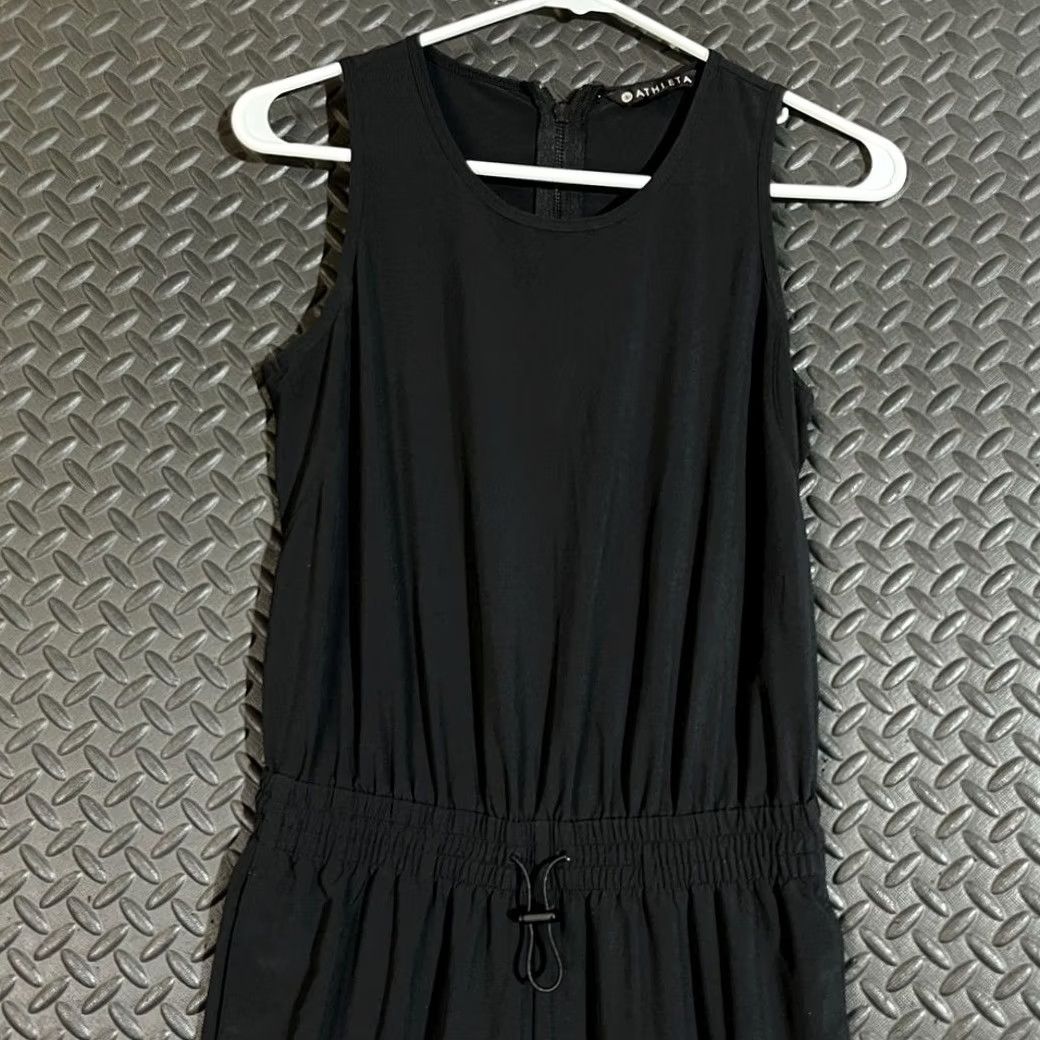Athleta Athleta Black Jogger Sleeveless Jumpsuit Womens Size 0 Pants Active Athletic Casual Womens Size 25" / US 0 / IT 36 - 2 Thumbnail