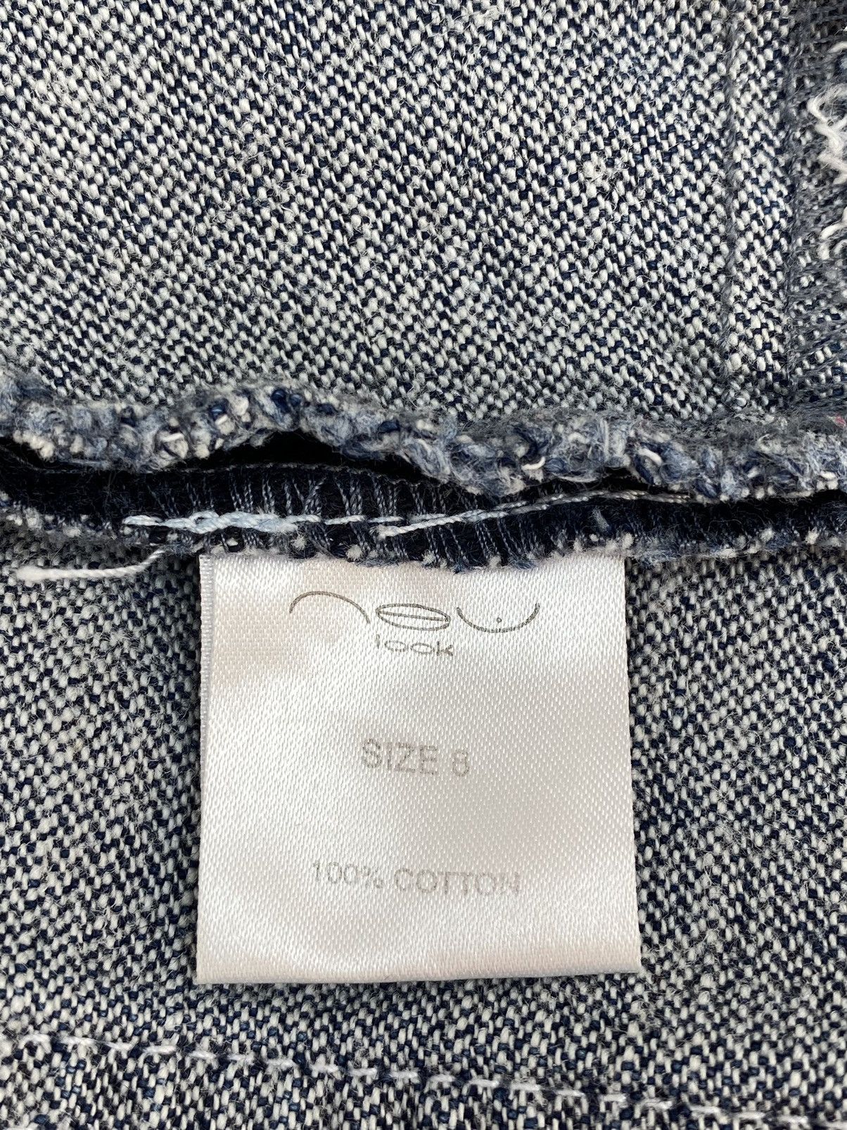 New Look Y2K Vintage New Look Washed Cuff Denim Mini Skirt Size 30" / US 8 / IT 44 - 5 Thumbnail