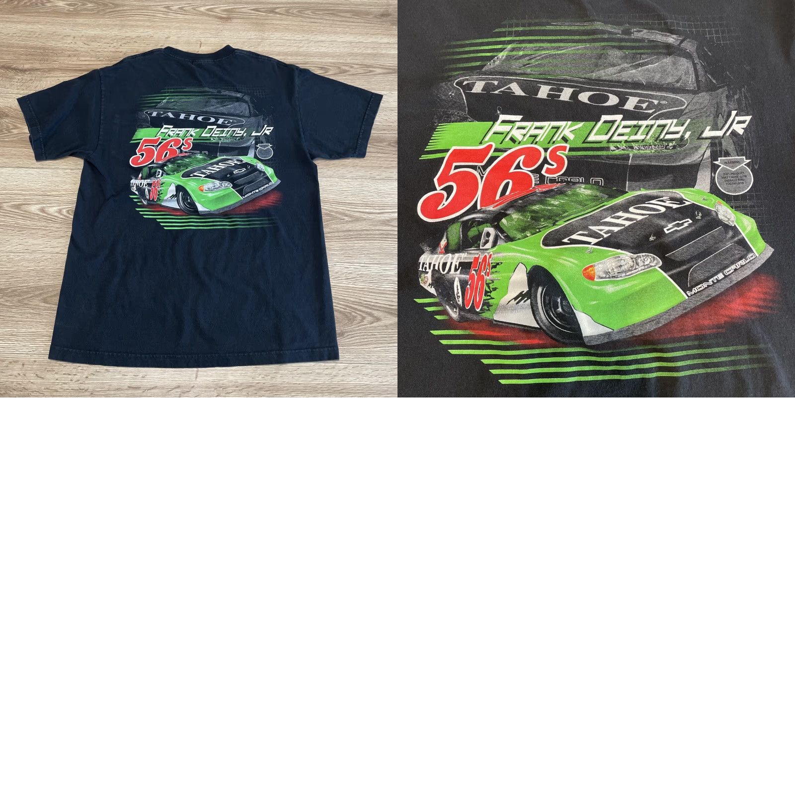 Vintage TAHOE RACING Alstyle T-Shirt Large Black Short Sleeve #56 Mens Size US L / EU 52-54 / 3 - 8 Thumbnail