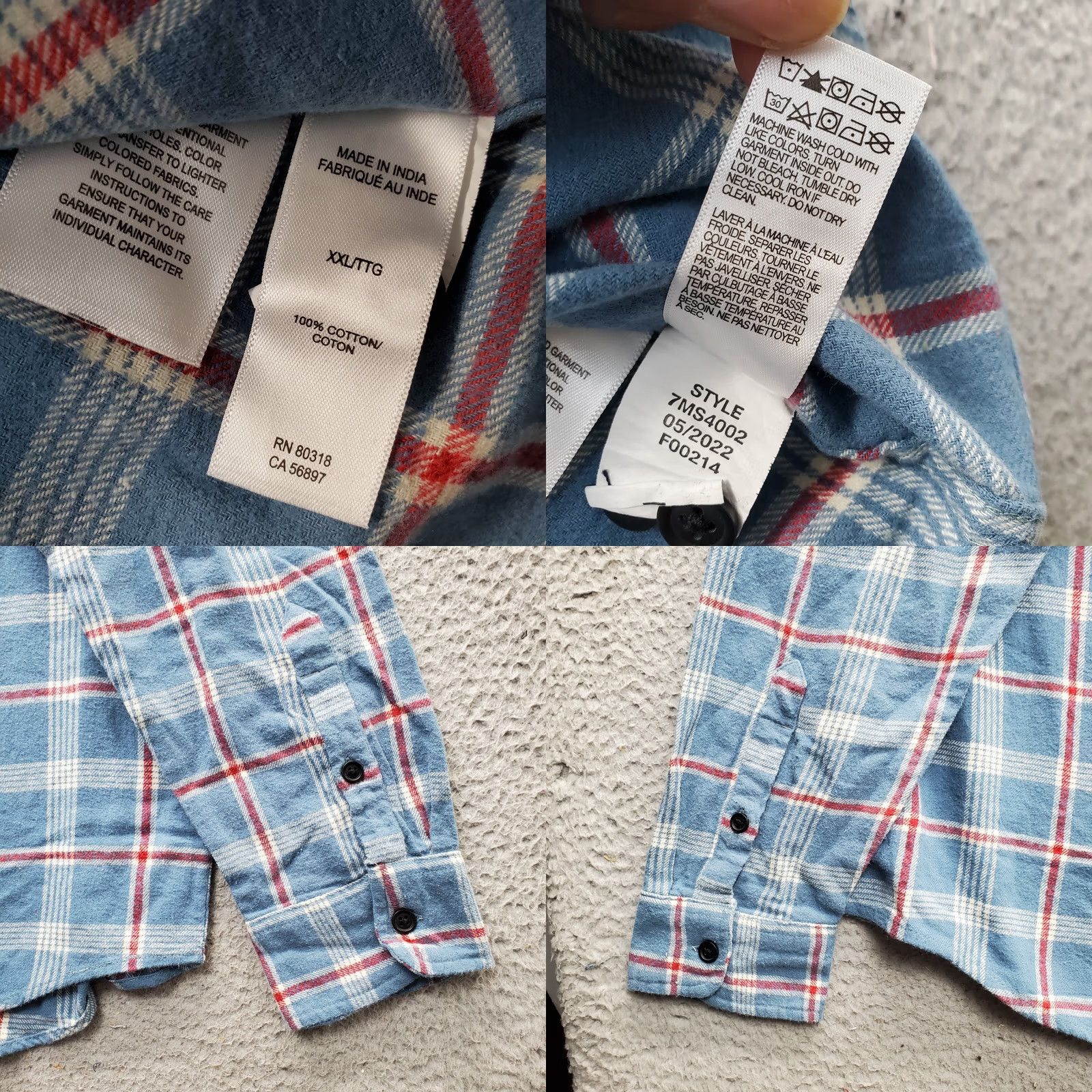 Lucky Brand Lucky Brand Flannel Shirt Mens XXL Multi Plaid Classic Fit Collared Button Up Size US XXL / EU 58 / 5 - 8 Thumbnail