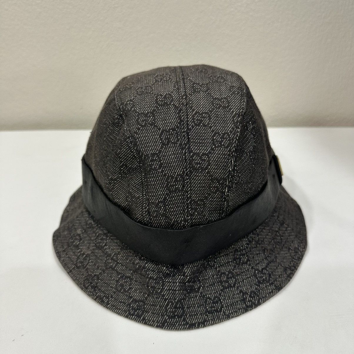 Gucci ‼️YES‼️ GUCCI GG BLACK MONOGRAM BUCKET HAT L SIZE Size ONE SIZE - 2 Thumbnail