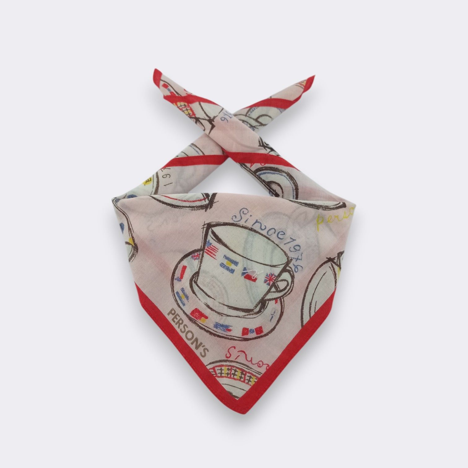 PERSON'S Vintage Person's Handkerchief Neckerchief Bandana H034K Size ONE SIZE - 1 Thumbnail