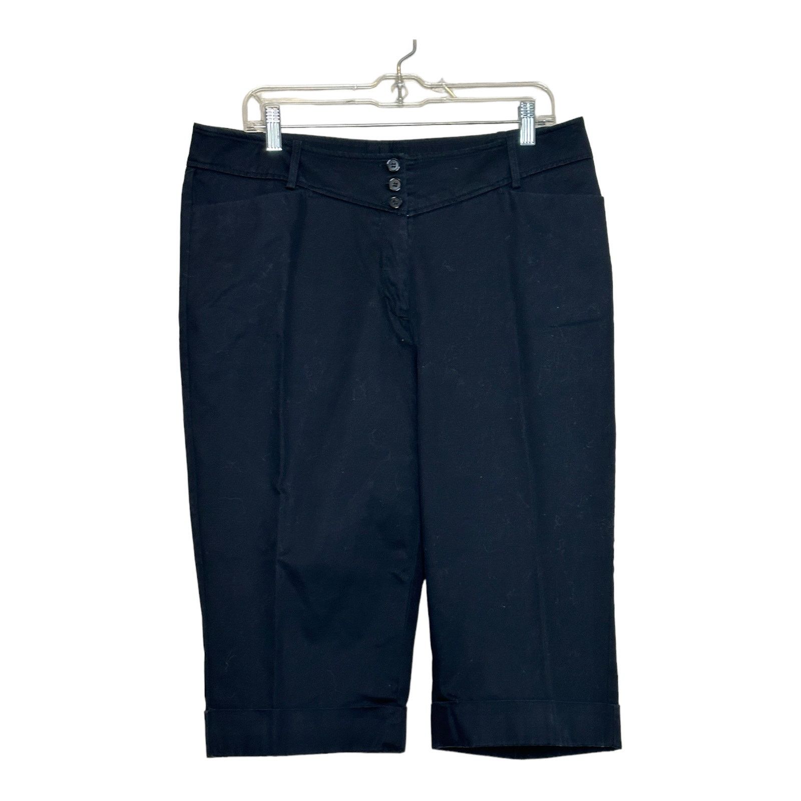 Worthington Worthington black straight legs capri shorts size 14 Size 36" / US 14 / IT 50 - 6 Thumbnail