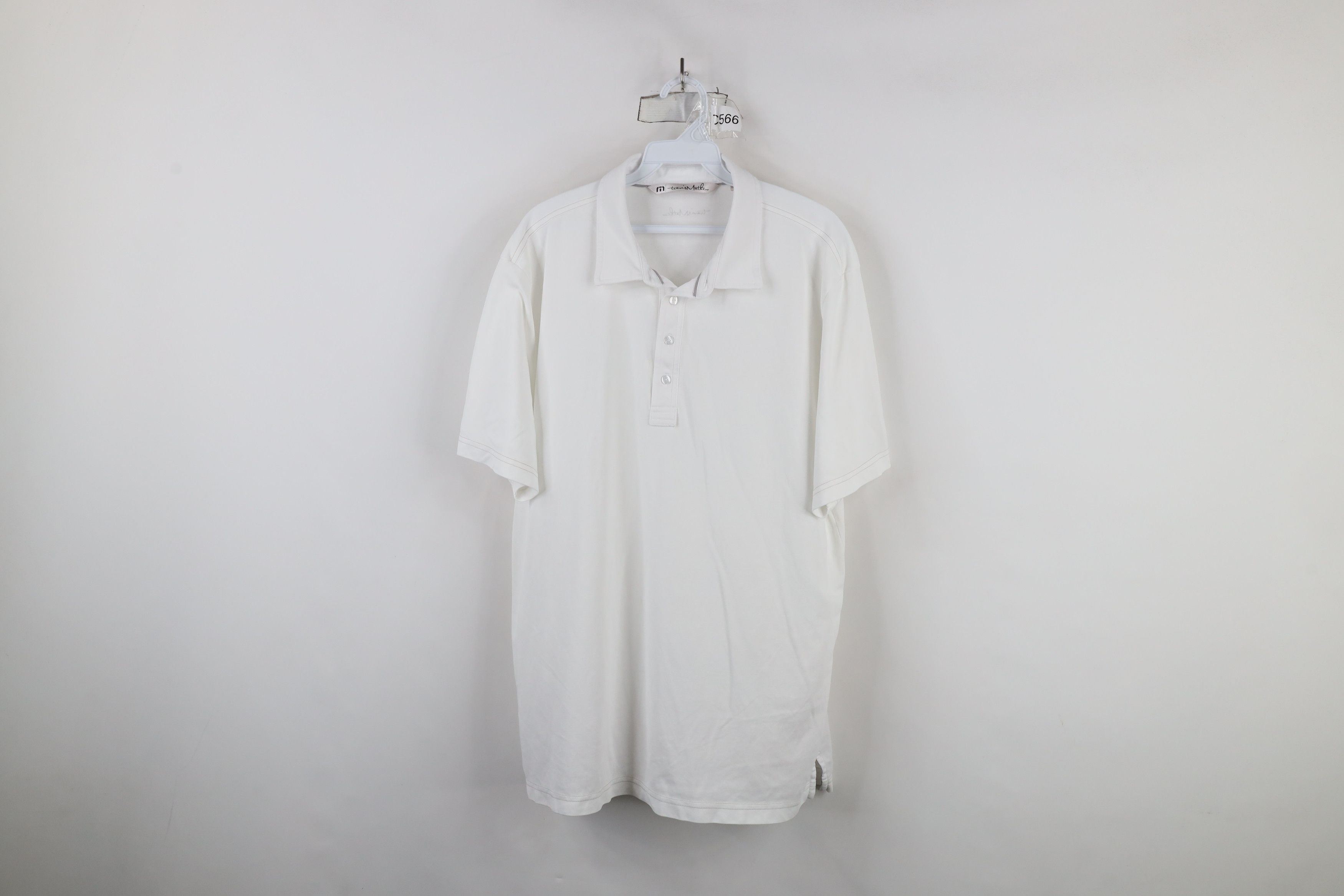 TravisMathew × Vintage Travis Mathew Short Sleeve Collared Golf Polo Shirt White Size US XL / EU 56 / 4 - 1 Thumbnail