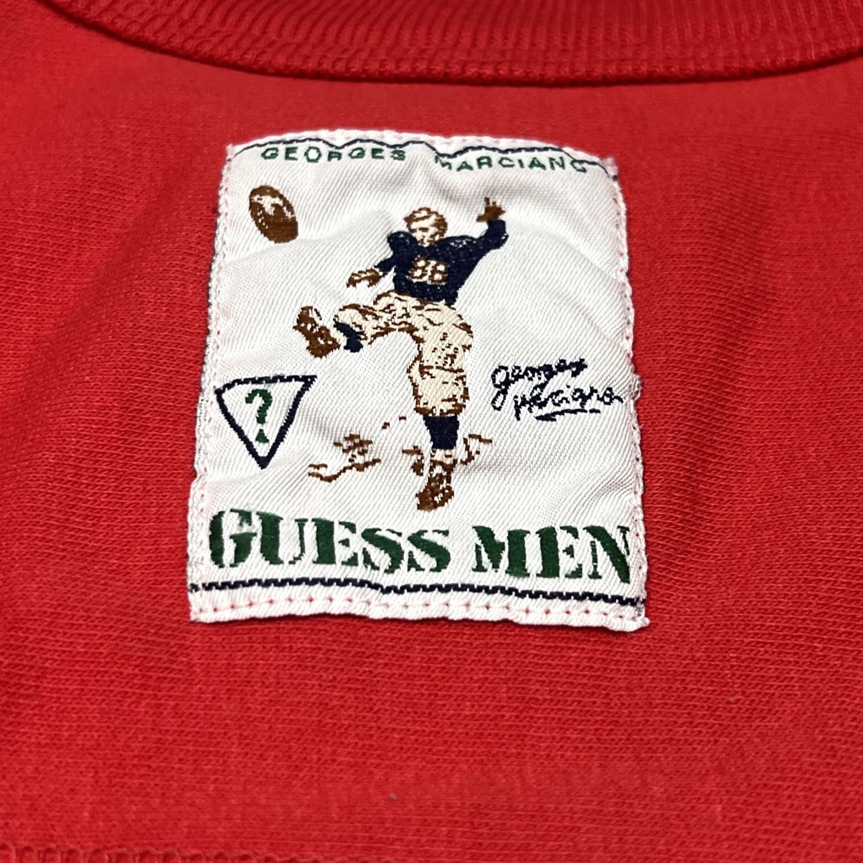 Guess VINTAGE GUESS Men Sweatshirt Crewneck Pullover Long Sleeve Men’s Medium Red Logo US Made Autumn Winter Fall Summer Spring Size US M / EU 48-50 / 2 - 5 Thumbnail