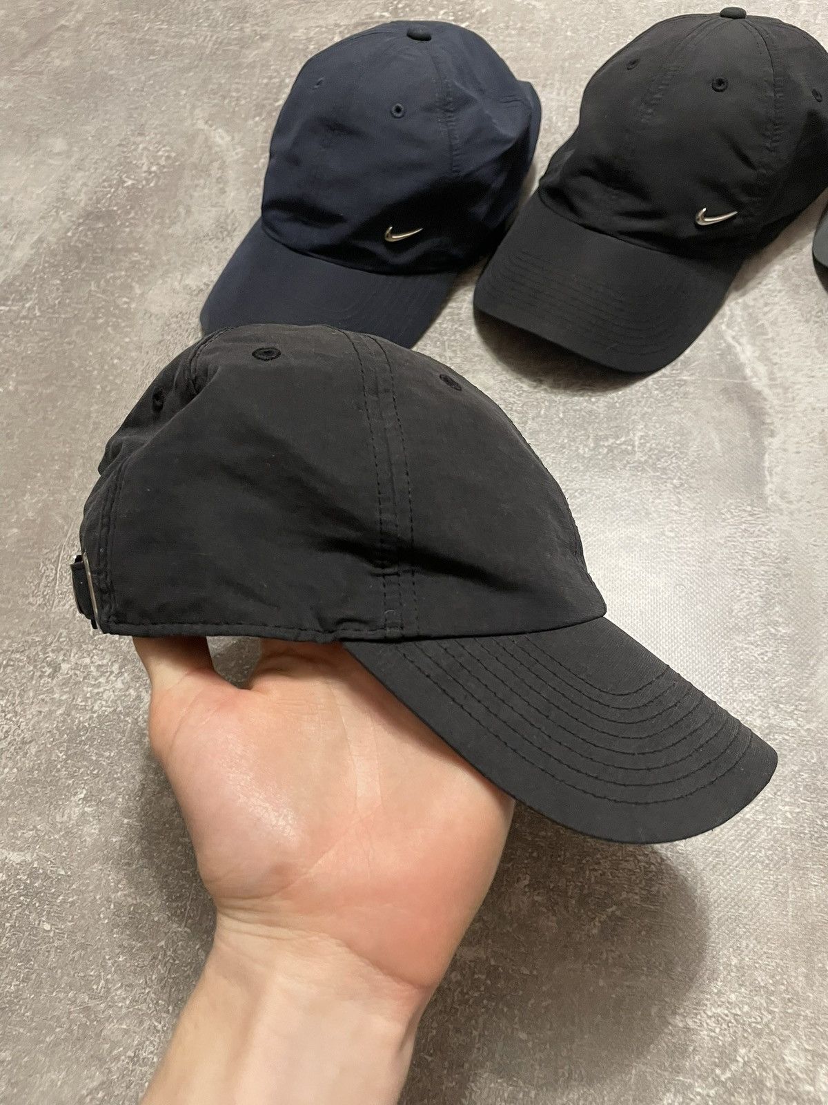 Nike × Vintage x6 Nike Metallic Swoosh Logo Cap Y2K Size ONE SIZE - 15 Thumbnail