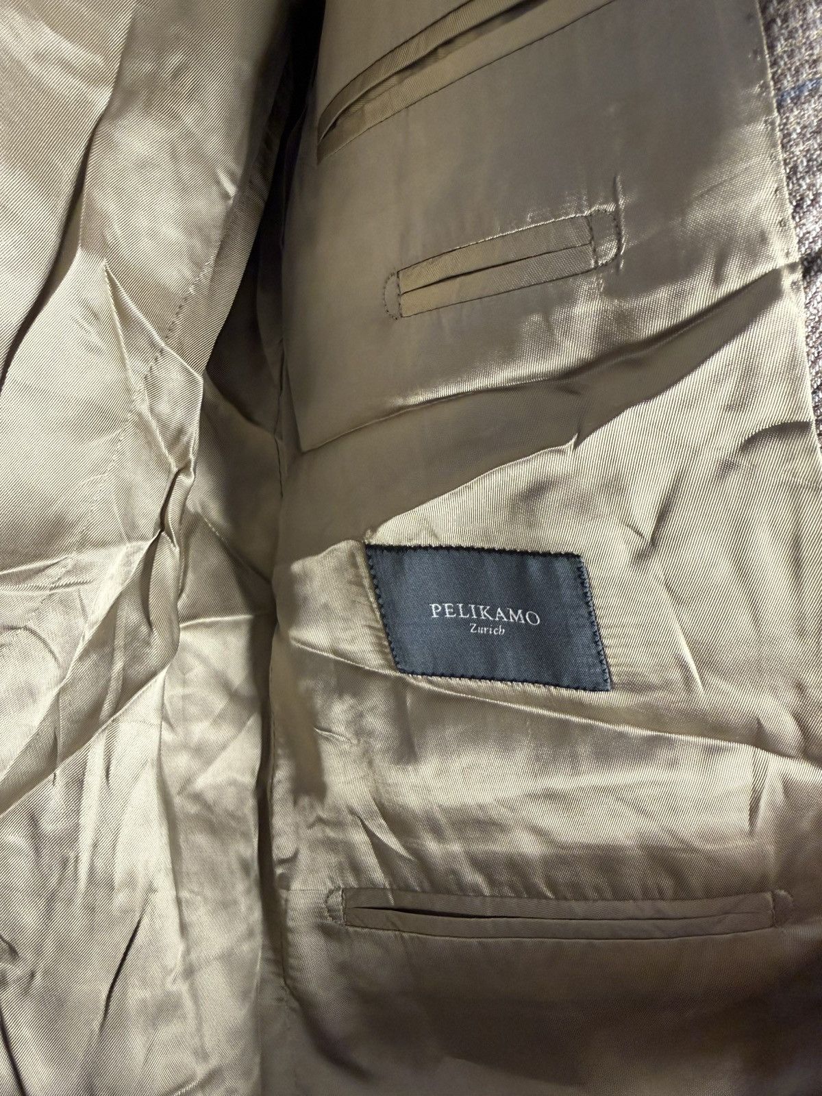 Other Pelikamo Zürich Glen Wool Silk Linen Blazer Size 48 Size 48R - 3 Thumbnail
