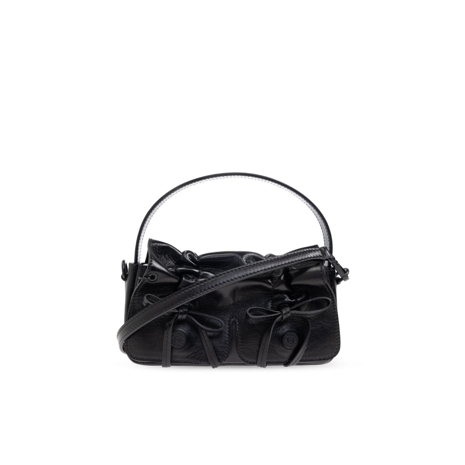 Acne Studios ACNE STUDIOS Multipocket Micro Black Leather Shoulder Bag Ne Size ONE SIZE - 1 Thumbnail