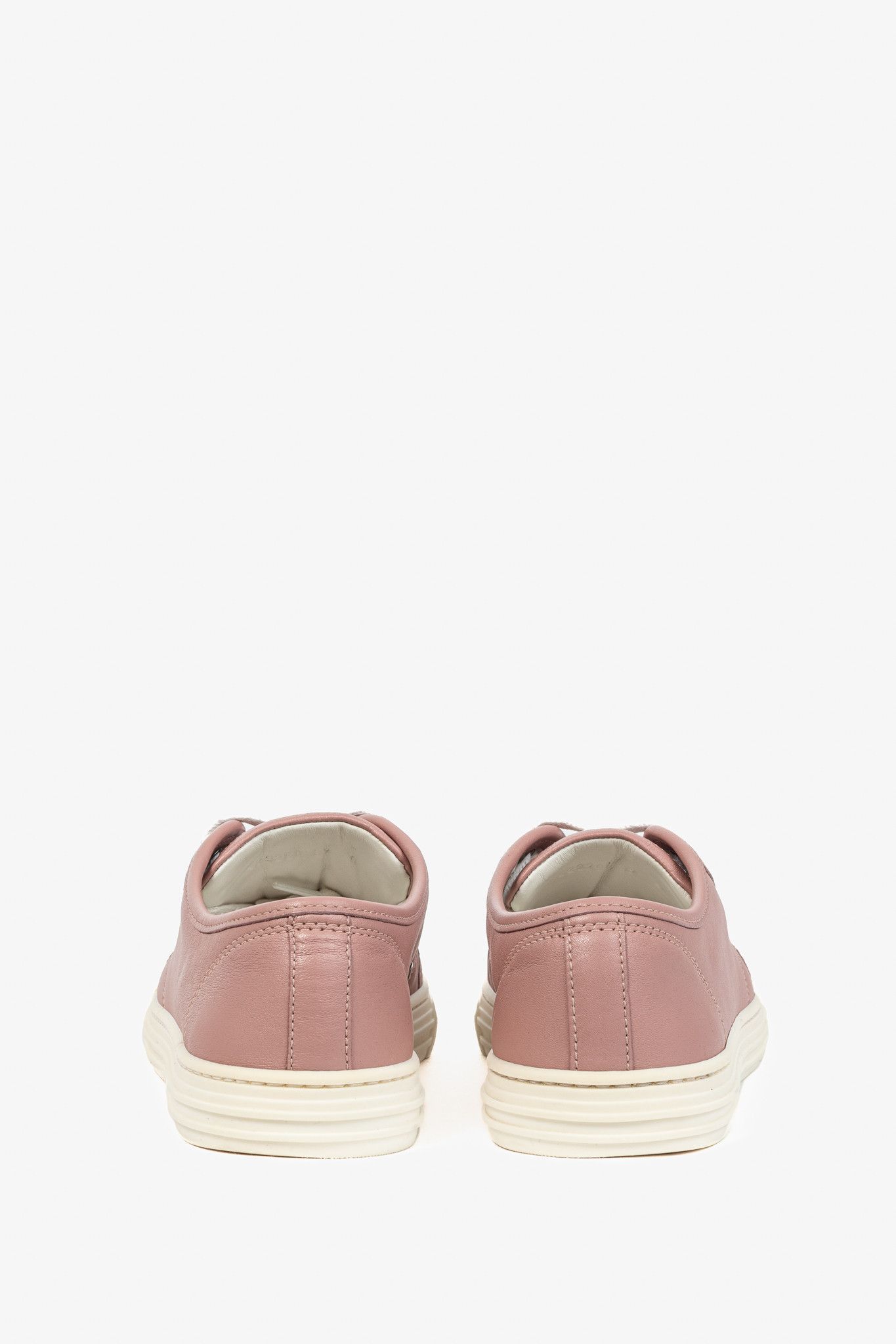 Gucci Gucci Pink Miro Soft Leather Low-Top Sneakers Size US 6.5 / IT 36.5 - 3 Thumbnail