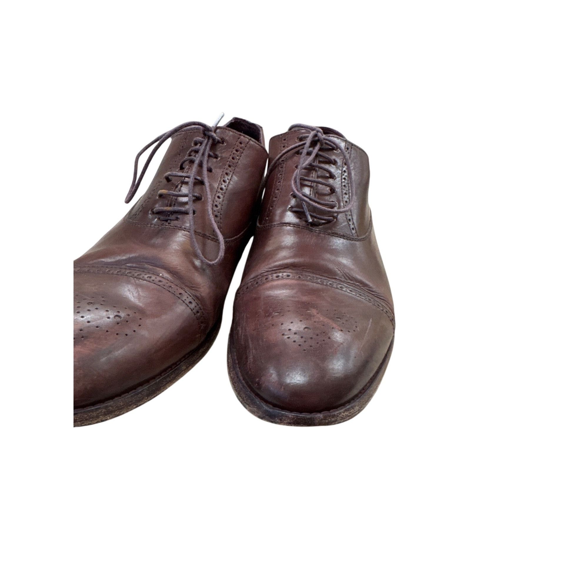 Paul Smith Paul Smith Mens Brown Leather Oxford Shoes Size 9 SKU 7039 Size US 9 / EU 42 - 7 Thumbnail