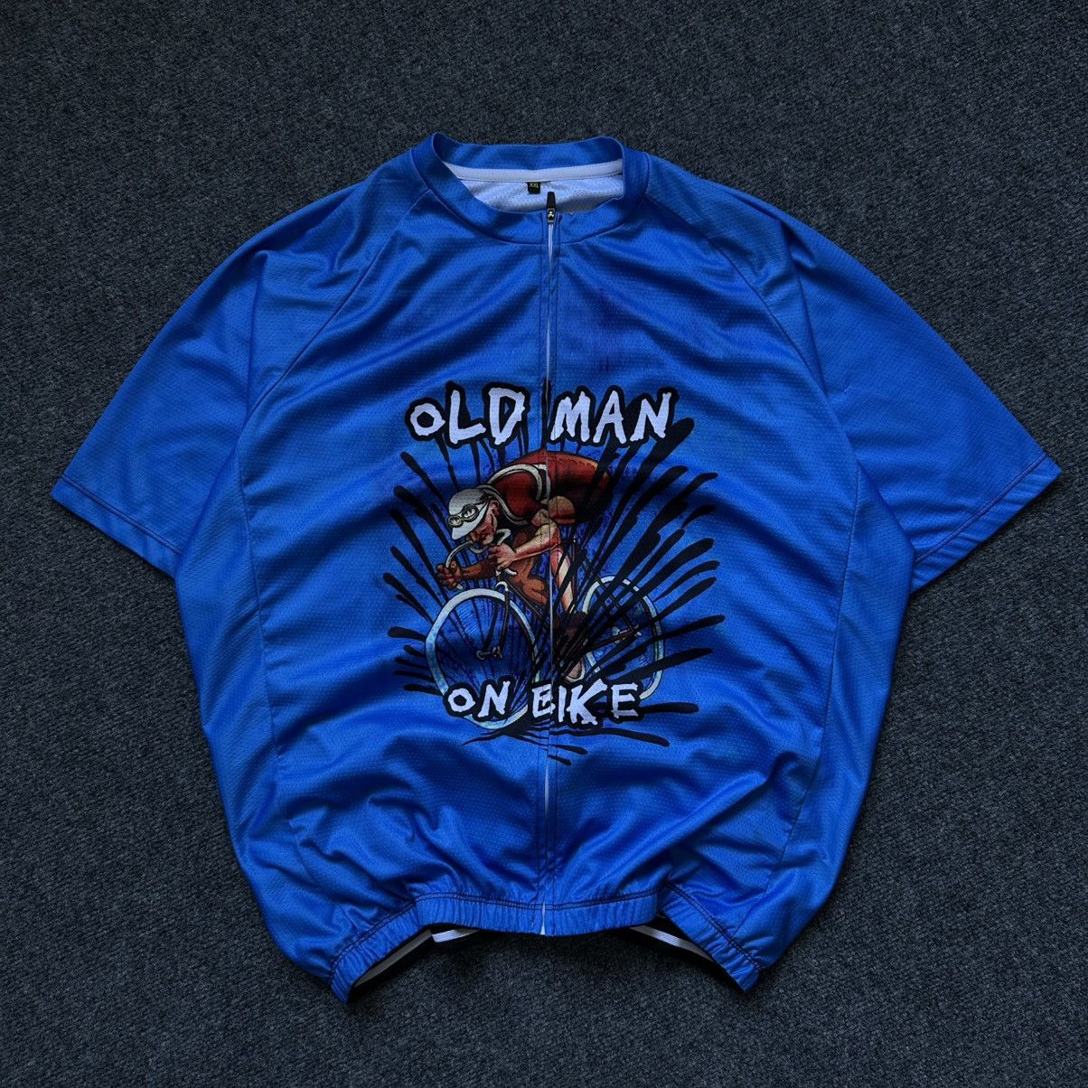 Sports Specialties VTG Adult Old Man On Bike Velo Jersey Tee Size XXL Y2K 00s Size US XXL / EU 58 / 5 - 3 Thumbnail
