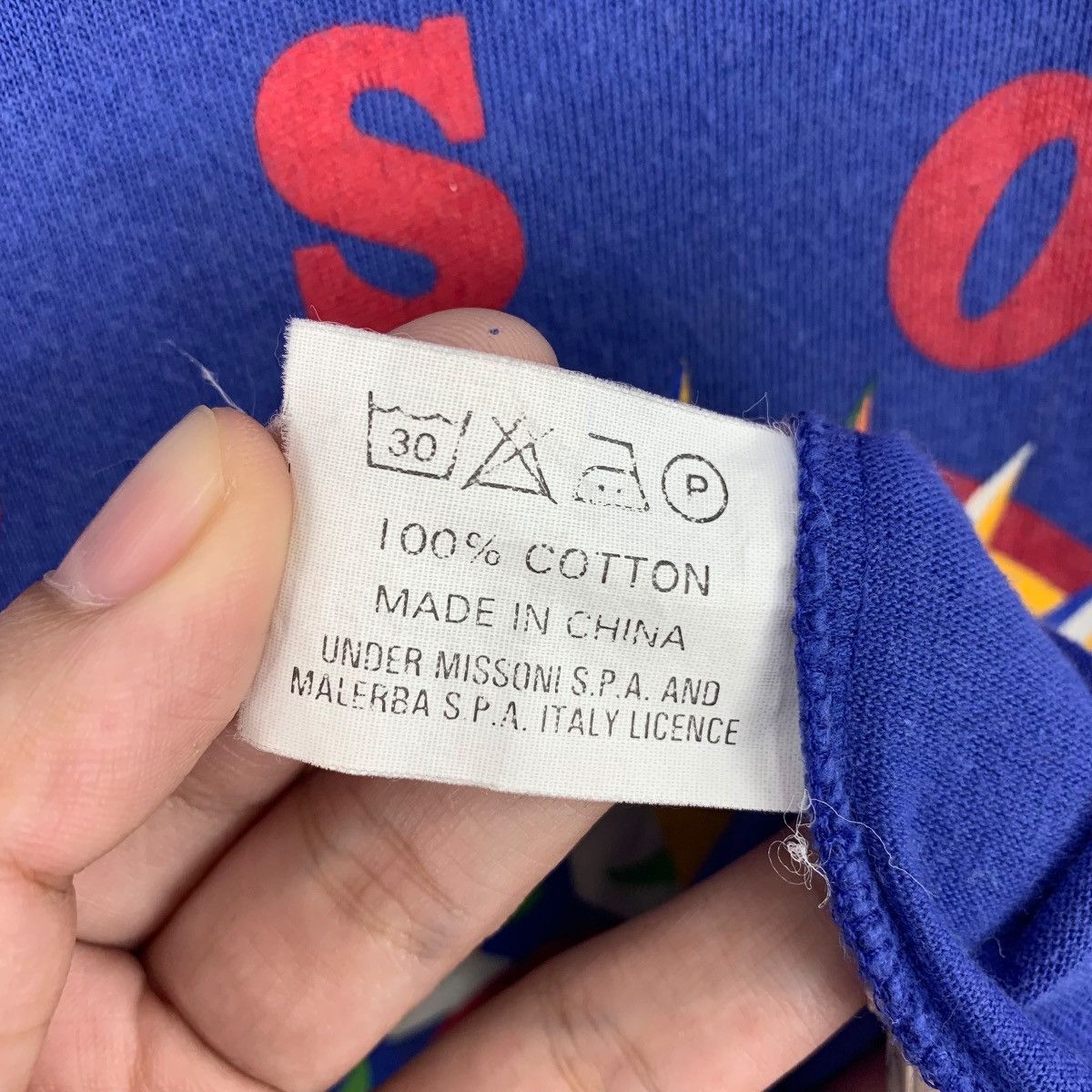Missoni × Vintage Vintage MISSONI SPORT big logo spellout printed tee Size US L / EU 52-54 / 3 - 11 Thumbnail