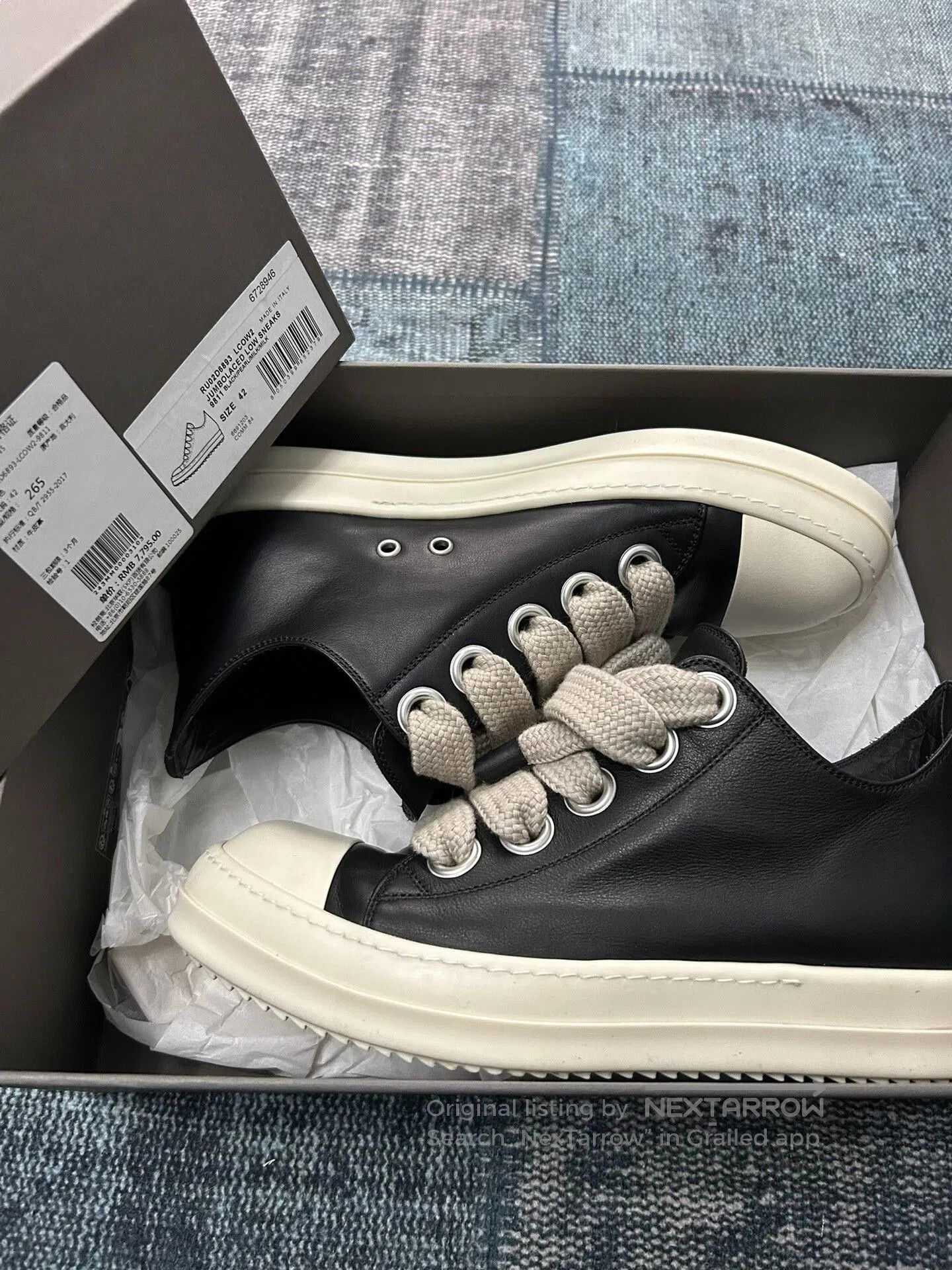 Rick Owens Rick Owens Low Top Sneakers Size 42. Size US 9 / EU 42 - 8 Thumbnail