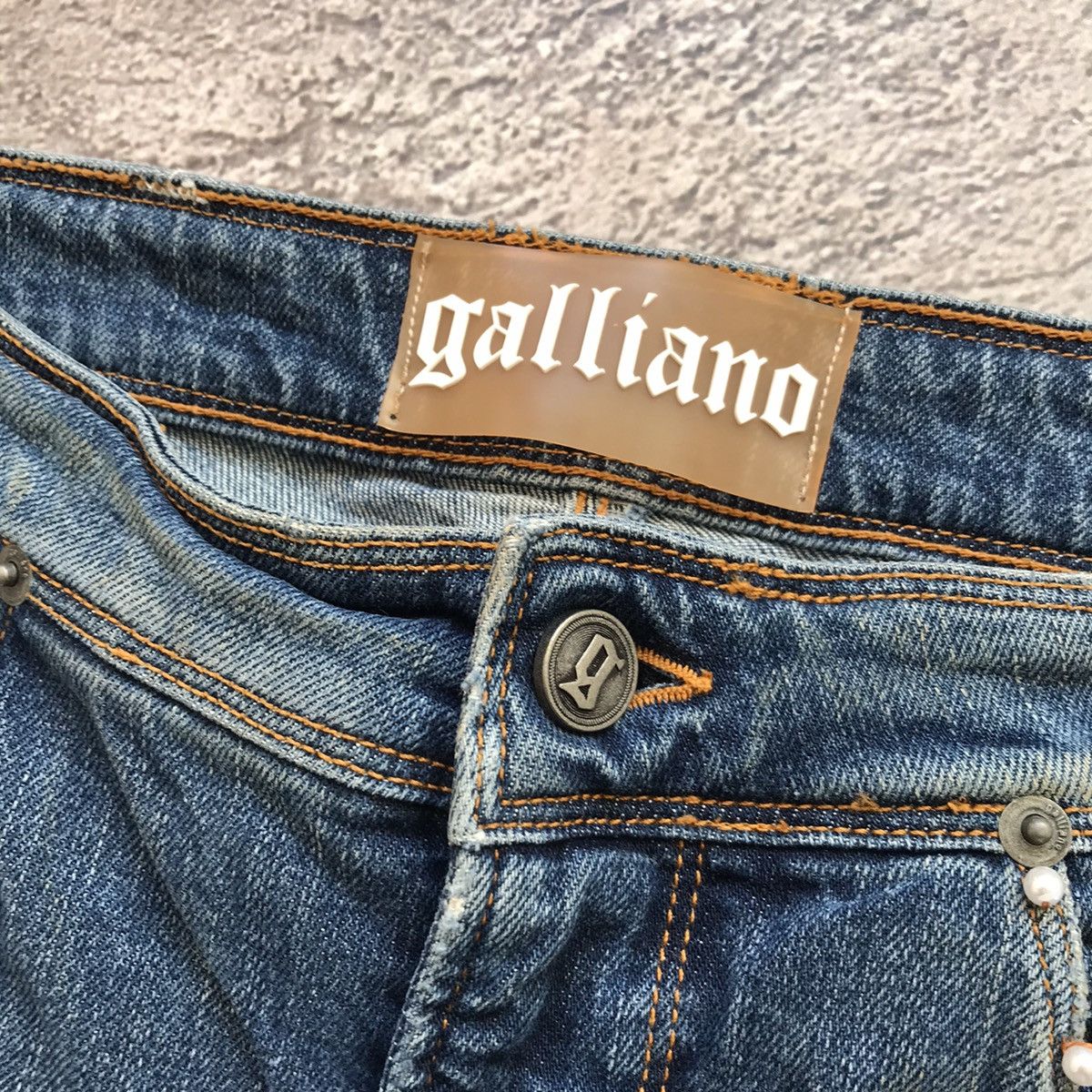 Vintage Vintage Galliano Y2K Baggy Jeans Streetwear Grunge Washed 27 Size 27" / US 4 / IT 40 - 6 Thumbnail