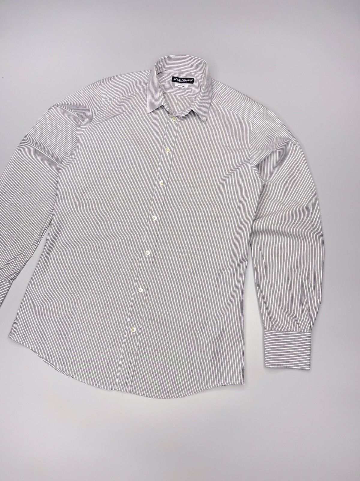Dolce & Gabbana Dolce Gabbana Gold Stripped Button Up Shirt Size US M / EU 48-50 / 2 - 2 Thumbnail