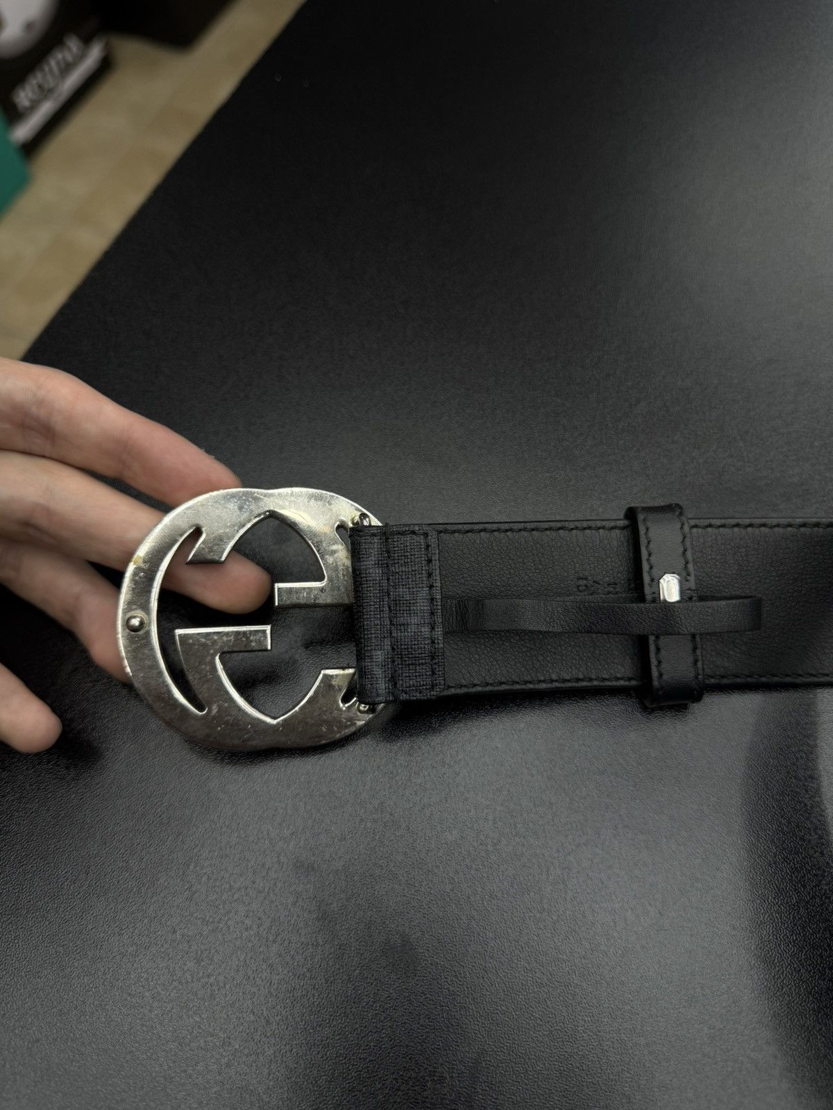 Gucci Gucci Black Monogram Belt Size 95/38 🧼 Size 38 - 12 Thumbnail