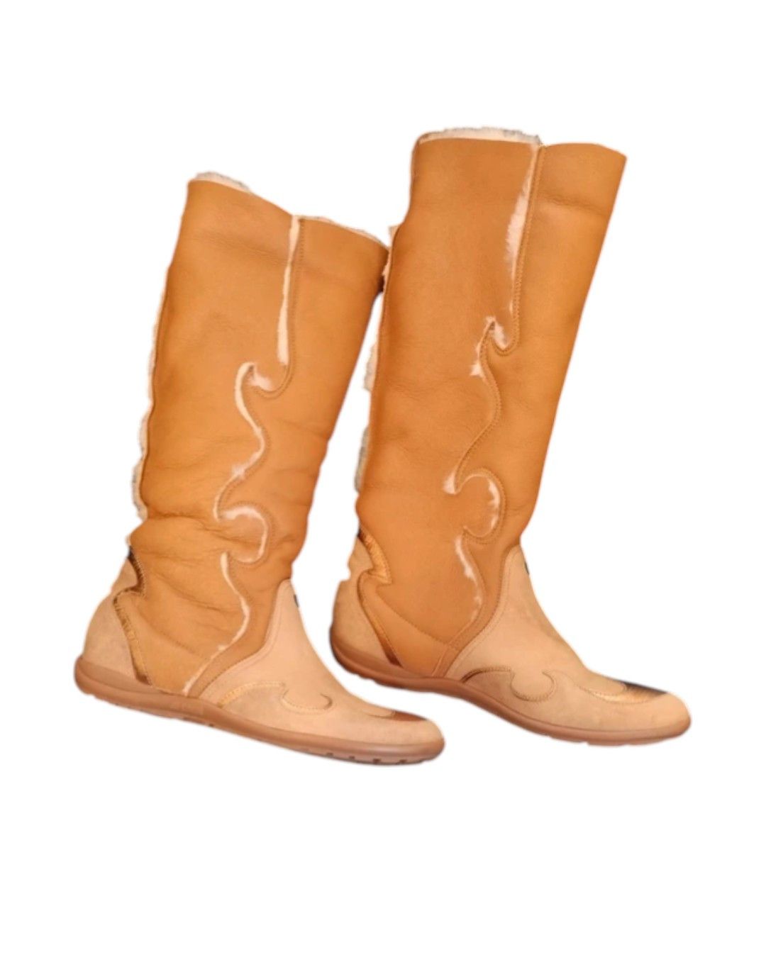Roberto Cavalli JUST CAVALLI SHEARLING SUEDE LEATHER BOOTS Size US 8 / IT 38 - 5 Thumbnail