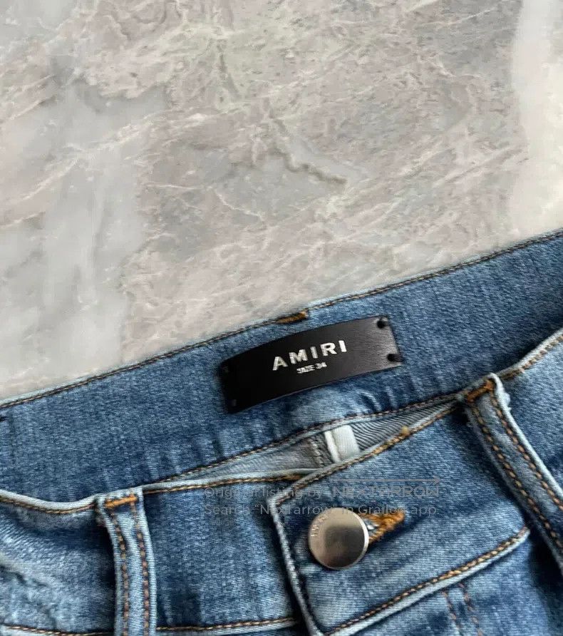 Amiri Amiri Size 34 Classic floral patchwork destroyed blue jeans Size US 34 / EU 50 - 2 Thumbnail