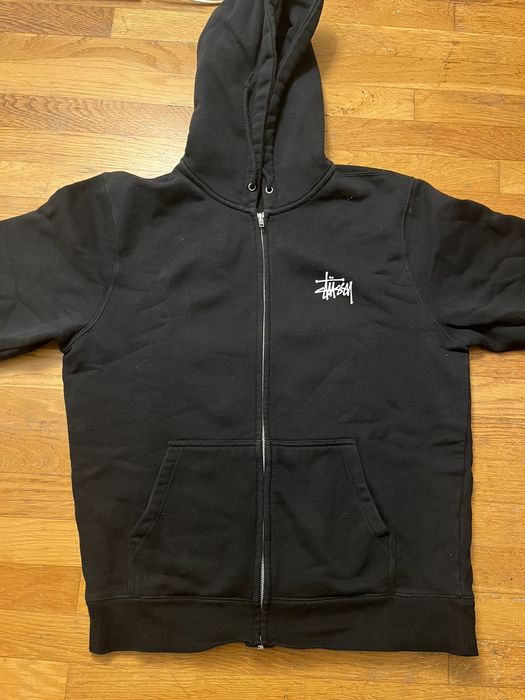 Stussy Basic Stussy Zip Hoodie (Black) | Grailed