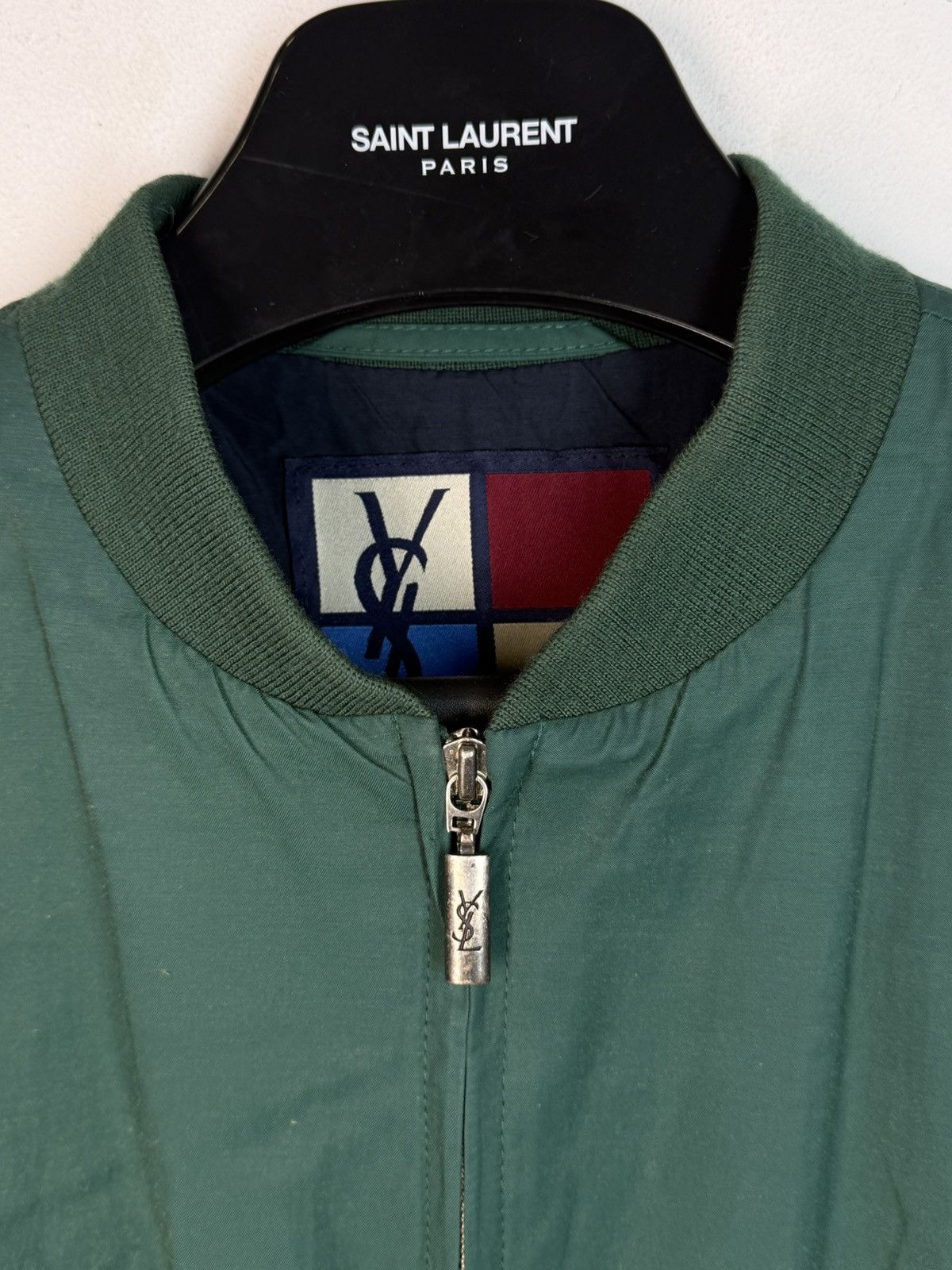 Yves Saint Laurent Green 90s YSL Bomber Vintage Jacket Yves Saint Laurent Size US M / EU 48-50 / 2 - 6 Thumbnail