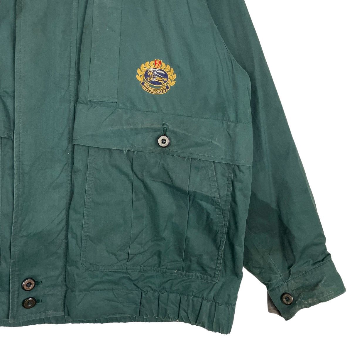 Burberry × Burberry Prorsum 💥80s BURBERRYS PRORSUMS GREEN COTTON JACKET Size US L / EU 52-54 / 3 - 5 Thumbnail