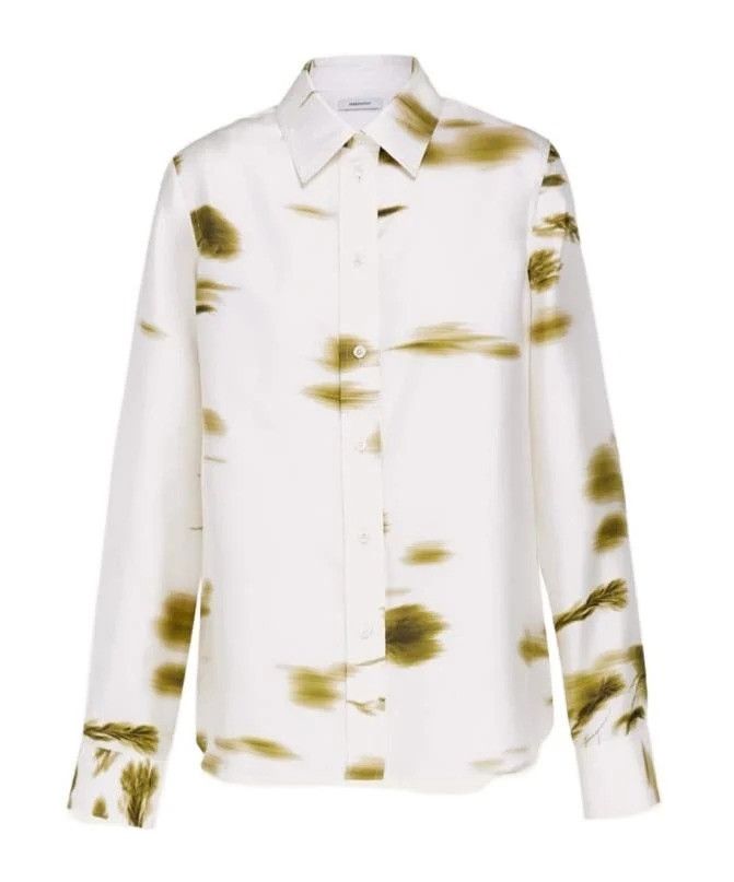 Salvatore Ferragamo o1s1rm0426 Blossom-print Long-sleeve Shirt in White Size L / US 10 / IT 46 - 1 Preview