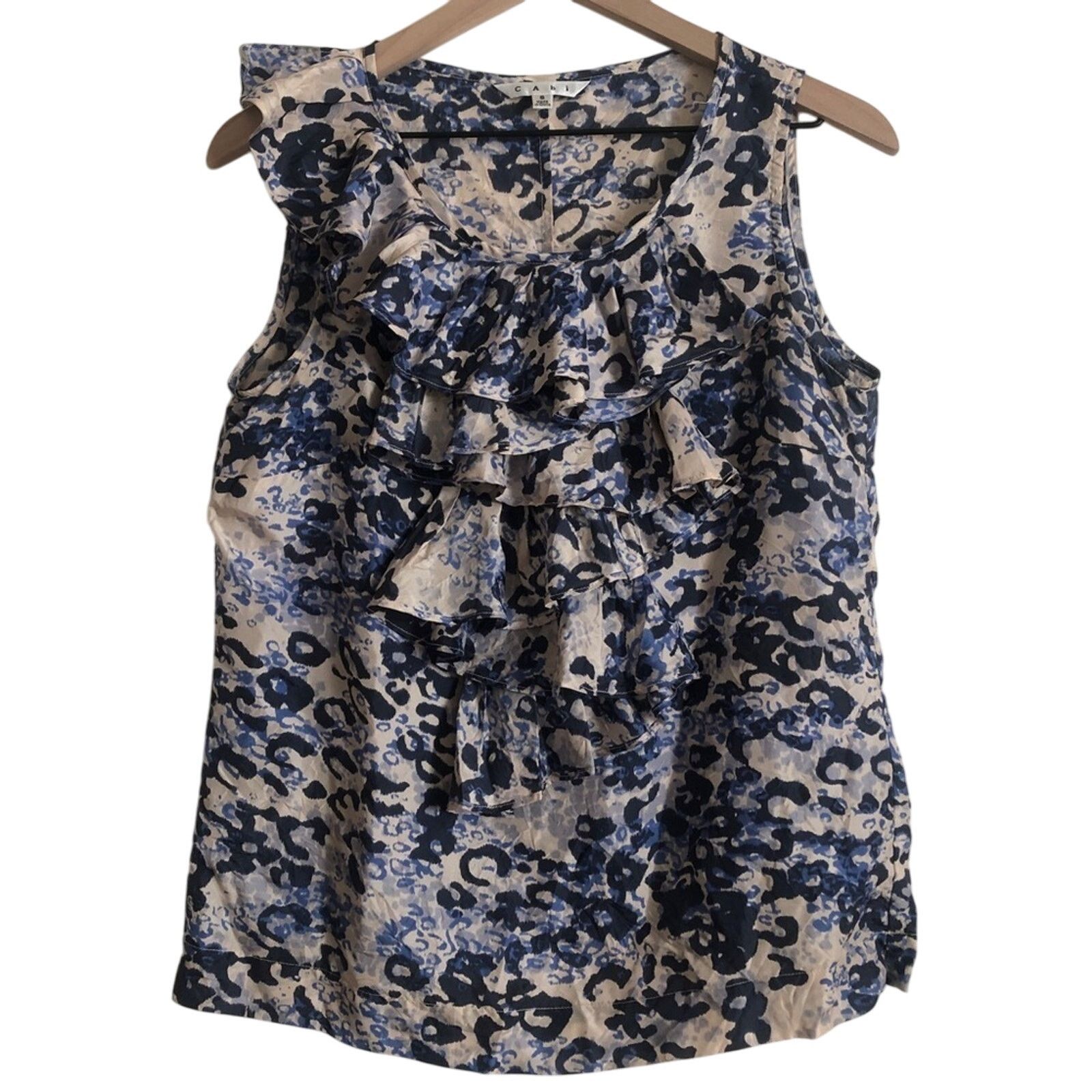 Other CAbi Silk Contemporary Sleeveless Ruffle Tank Blouse Top Size S / US 4 / IT 40 - 1 Thumbnail