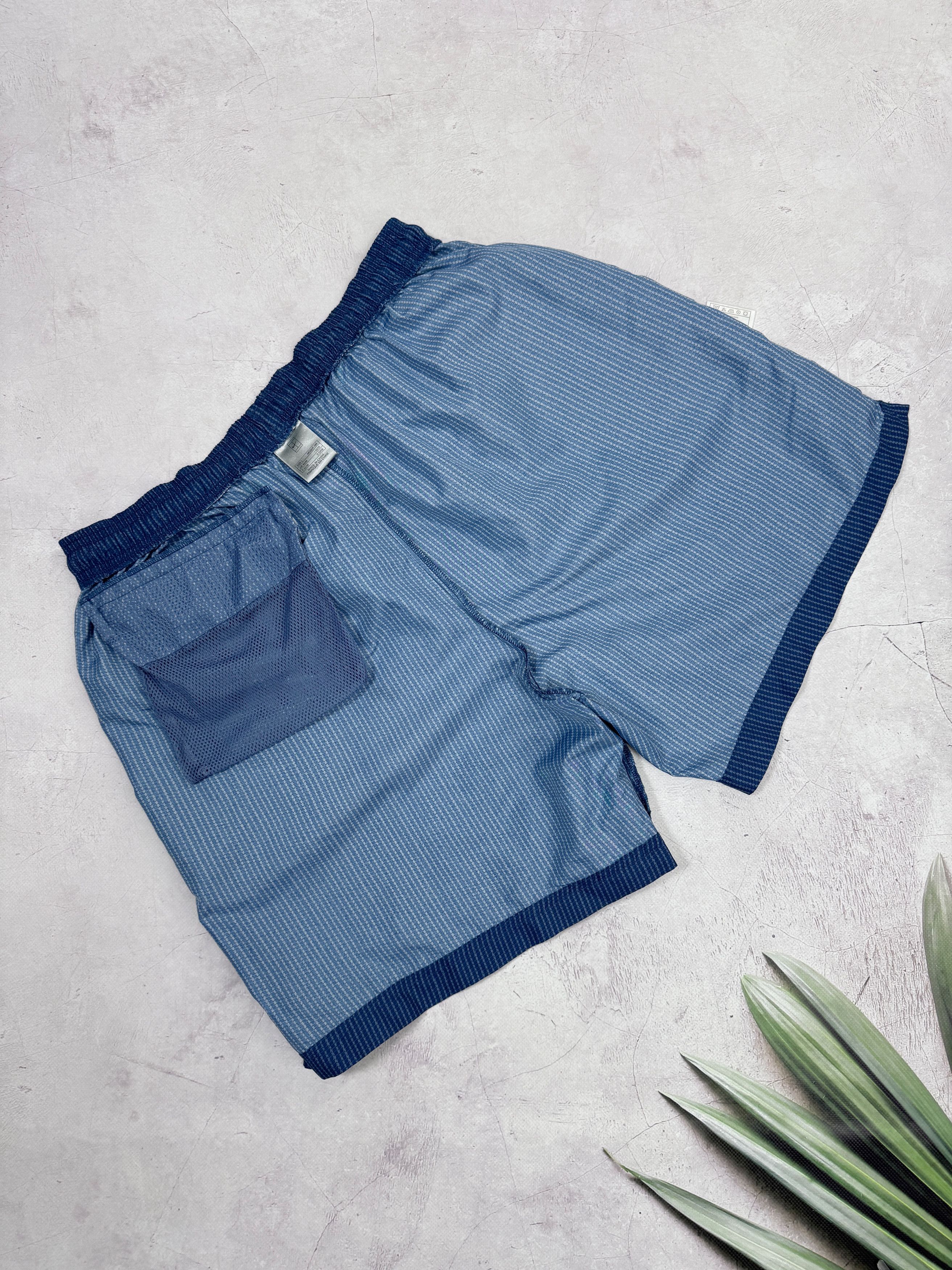 Nike × Vintage Vintage Nike Challenge Court Tennis Shorts Blue Stripe Size US 36 / EU 52 - 15 Thumbnail
