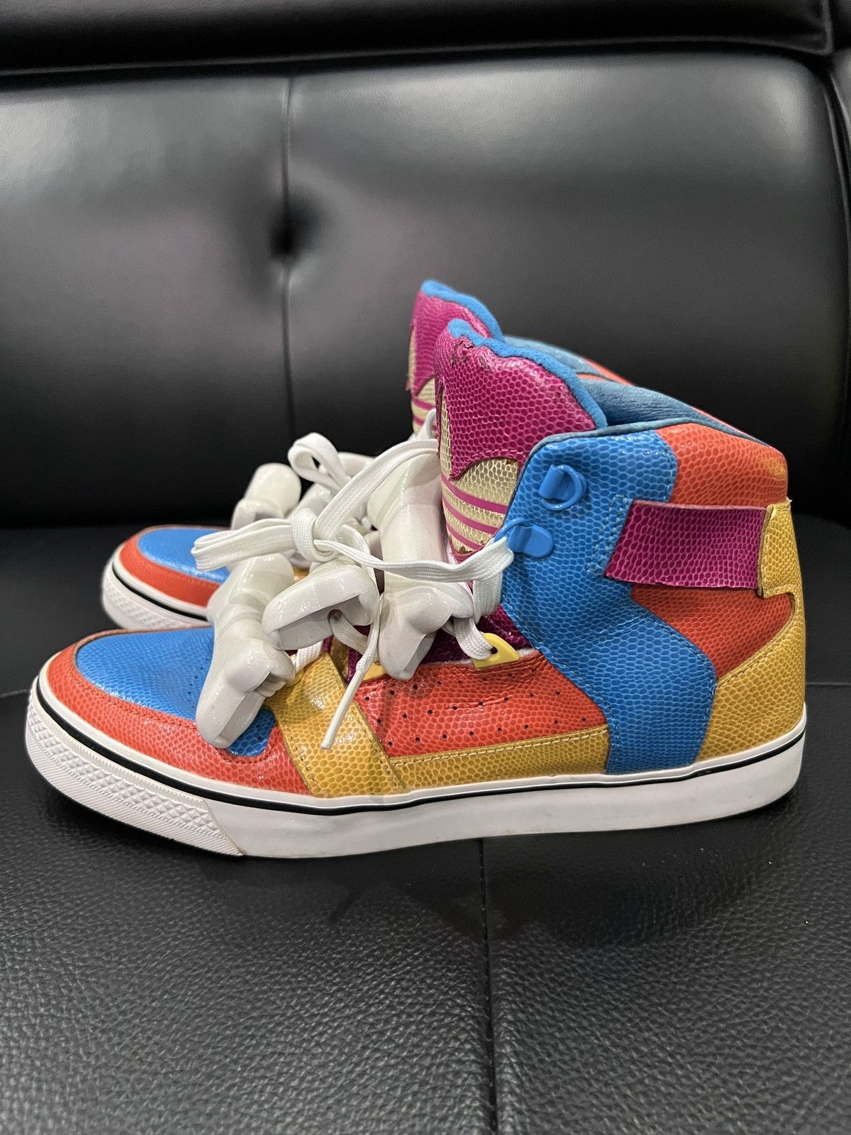 Adidas × Jeremy Scott Adidas by Jeremy Scott Colorblock Bone Sneakers Size US 7.5 / EU 40-41 - 13 Thumbnail