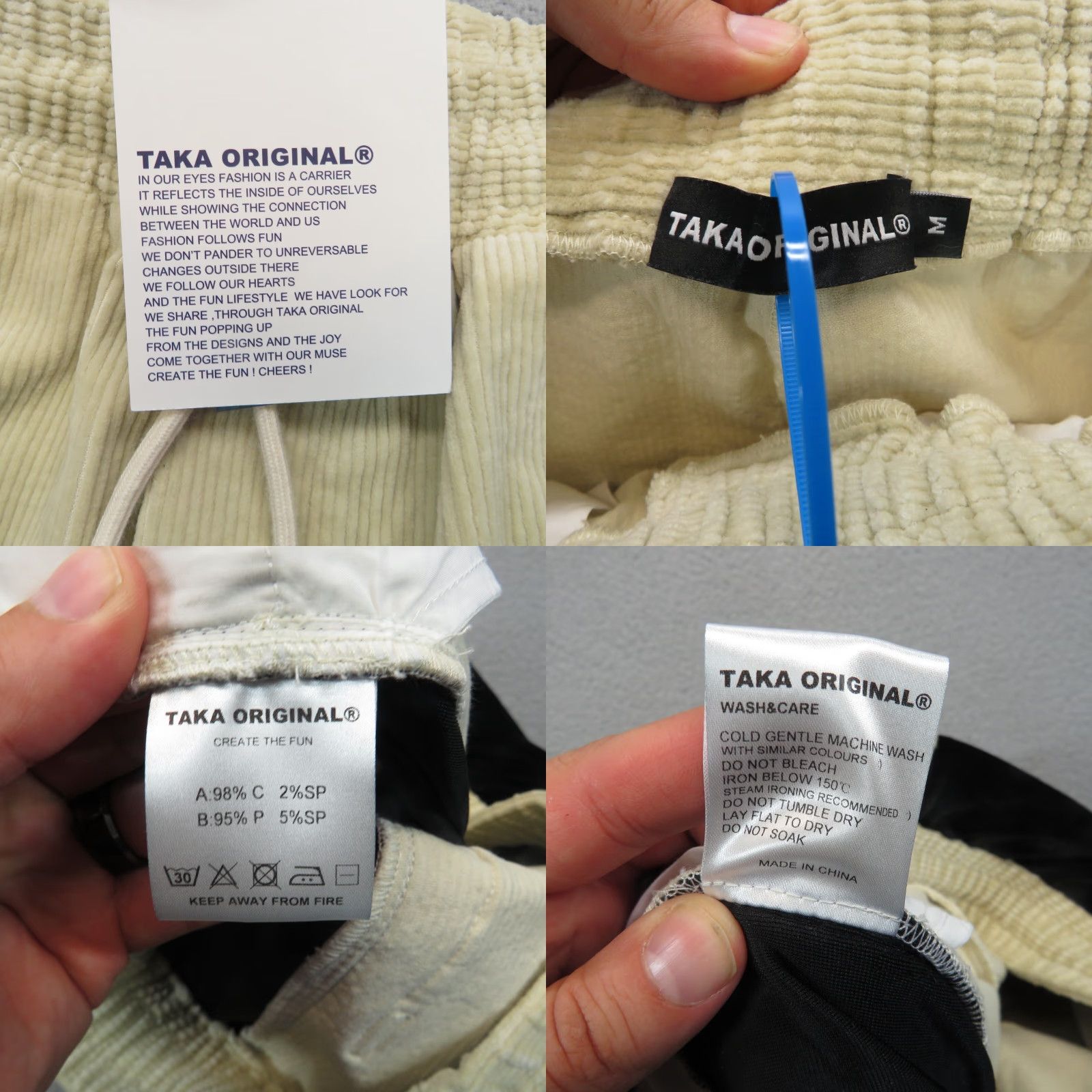 TAKA Original Taka Original Pants Mens Medium Khaki Break Tear Away Snap Lounge Baggy Street Casual 80s 90s Grunge Hip Hop USA American Classic Vintage No Size US 31 - 9 Thumbnail