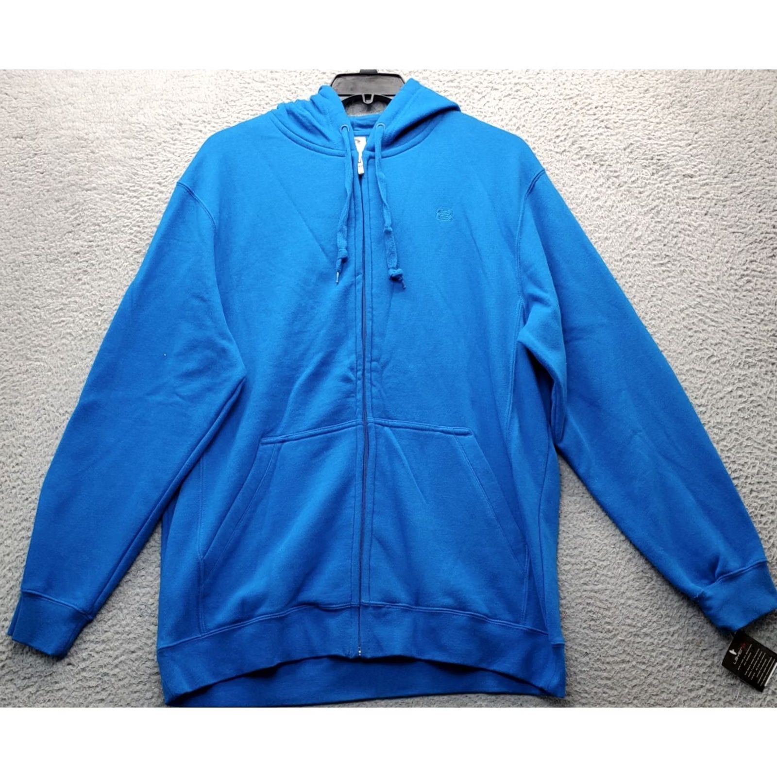 Layer 8 Layer 8 Hoodie Mens M Blue Quick Dry Pouch Pocket Long Sleeve Drawstring Zipper Size US M / EU 48-50 / 2 - 2 Thumbnail