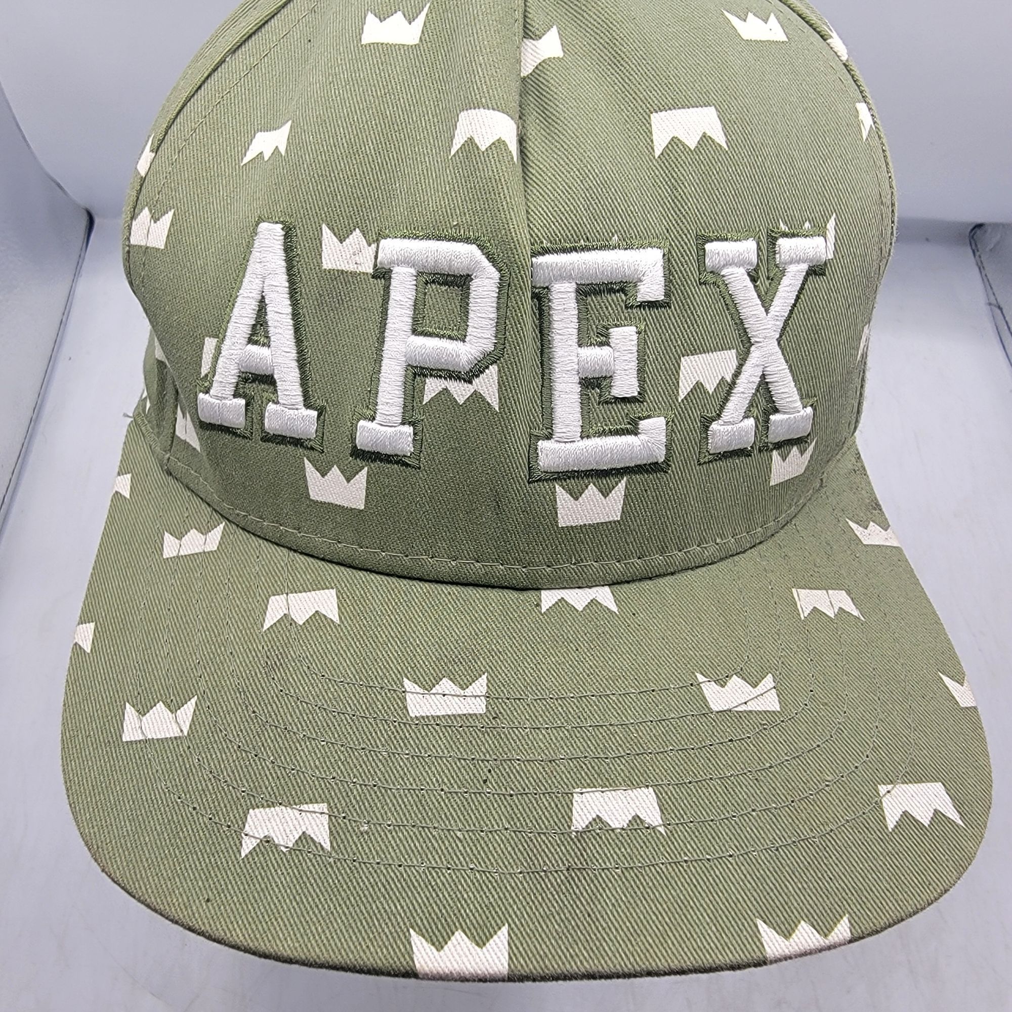 Apex Apex Green Adults Snapback Hat With White Crown Print Casual Size ONE SIZE - 9 Thumbnail