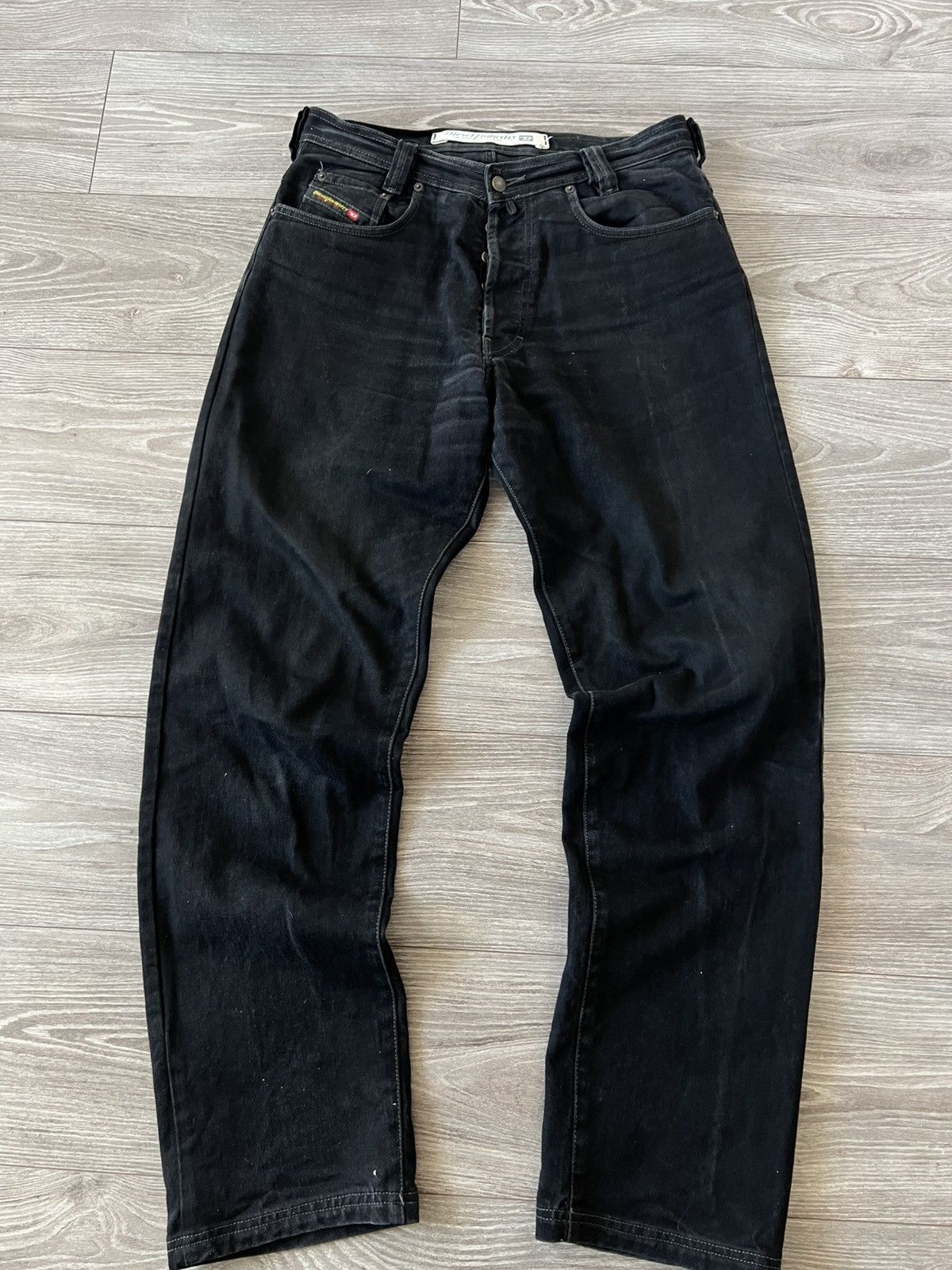 Diesel ‼️Vintage Diesel IND Ladder Baggy Black Denim Jeans‼️ Size US 33 - 13 Thumbnail